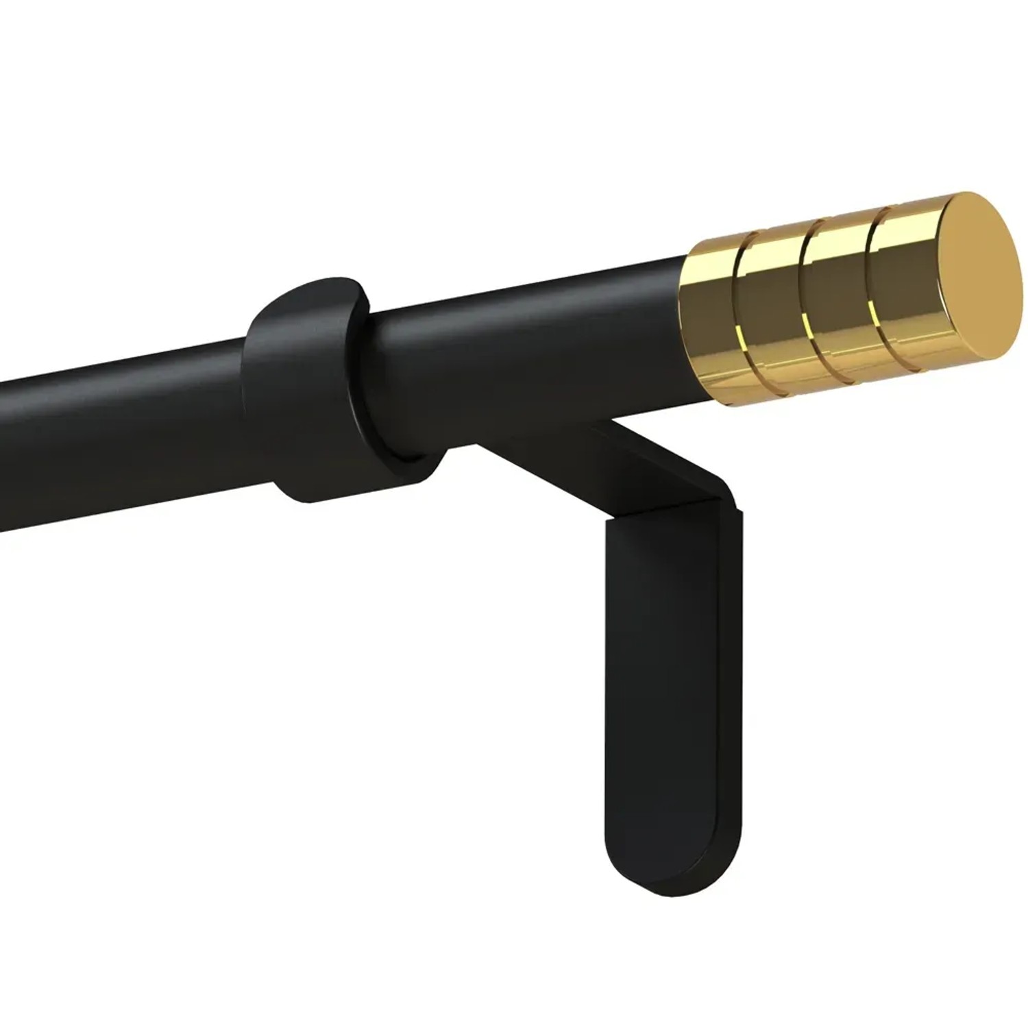 Karnisz ALTO pojedynczy 19 mm czarno-złoty 240 cm