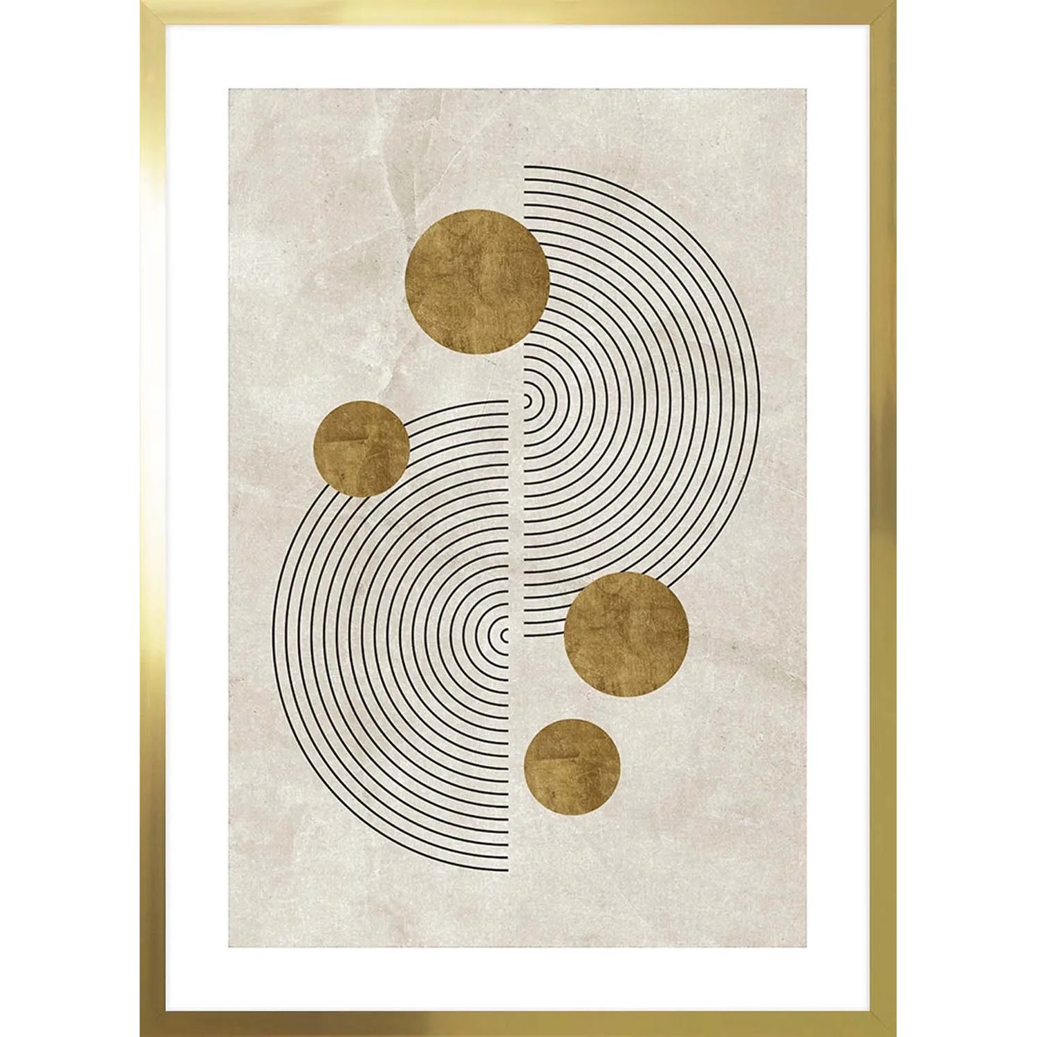 ARS LONGA Obraz HALF CIRCLES ABSTRACT 53 x 73 cm