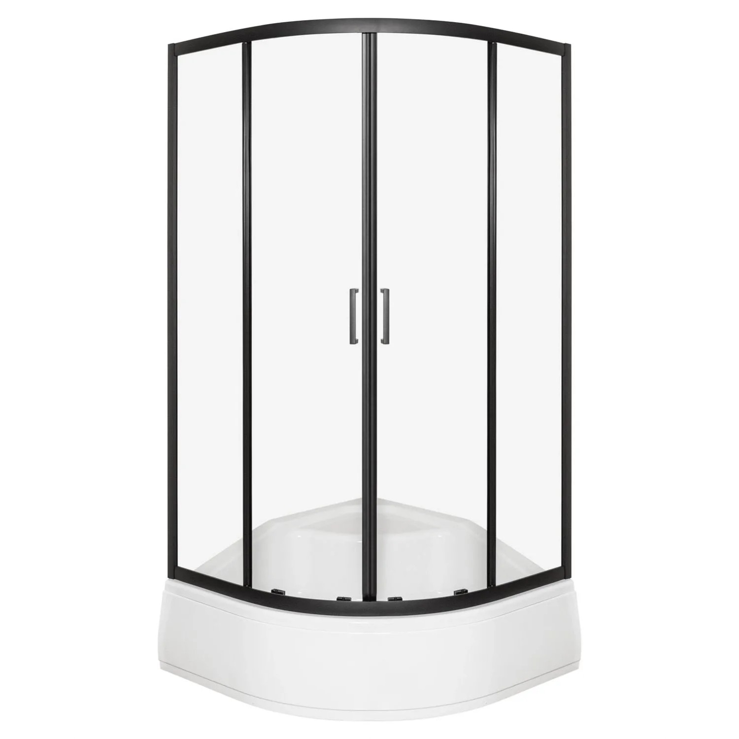 Kabina półokrągła Aruba czarna 5mm 200x90x90