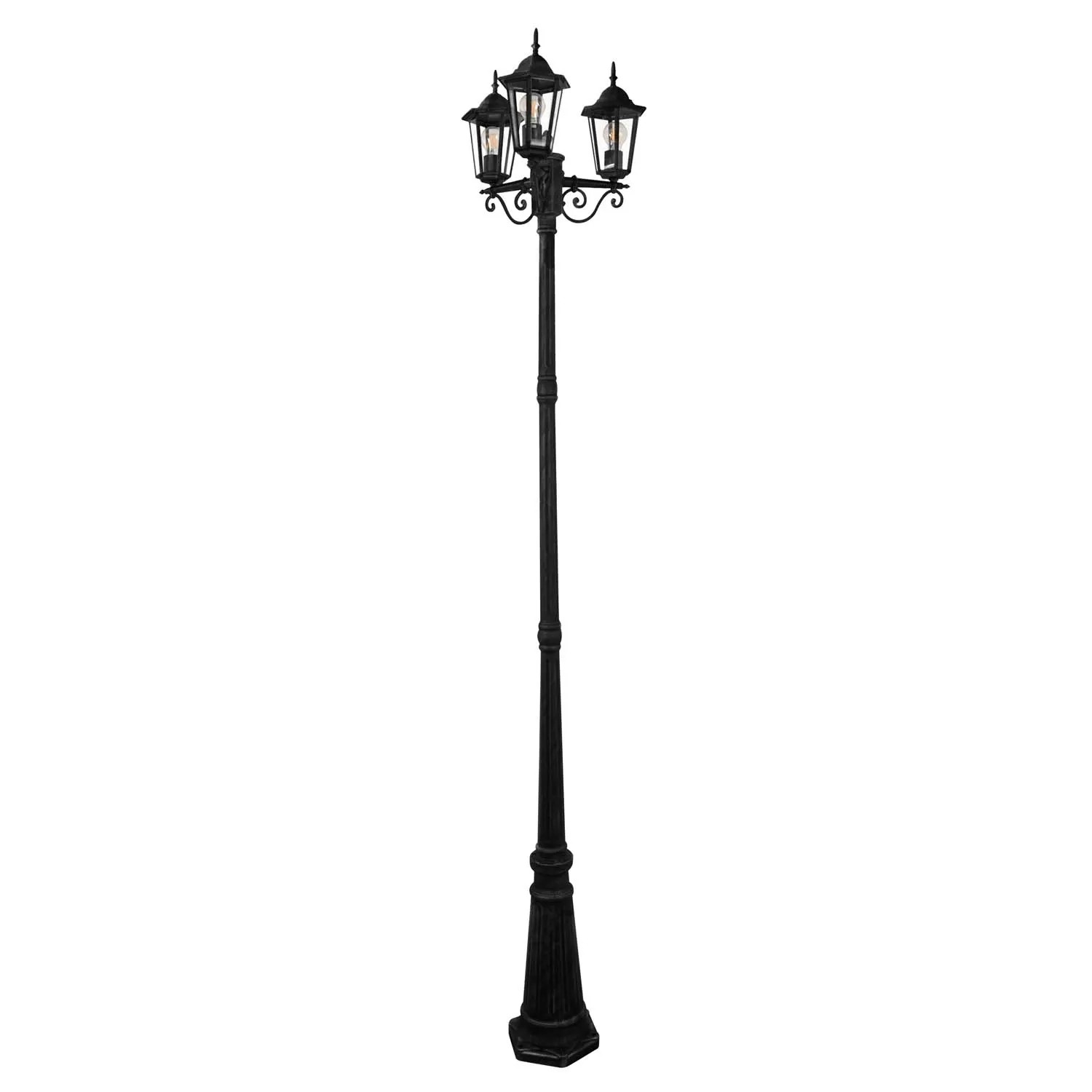 Polux Latarnia ogrodowa LIGURIA 3xE27 max. 20W 2,5 m czarna