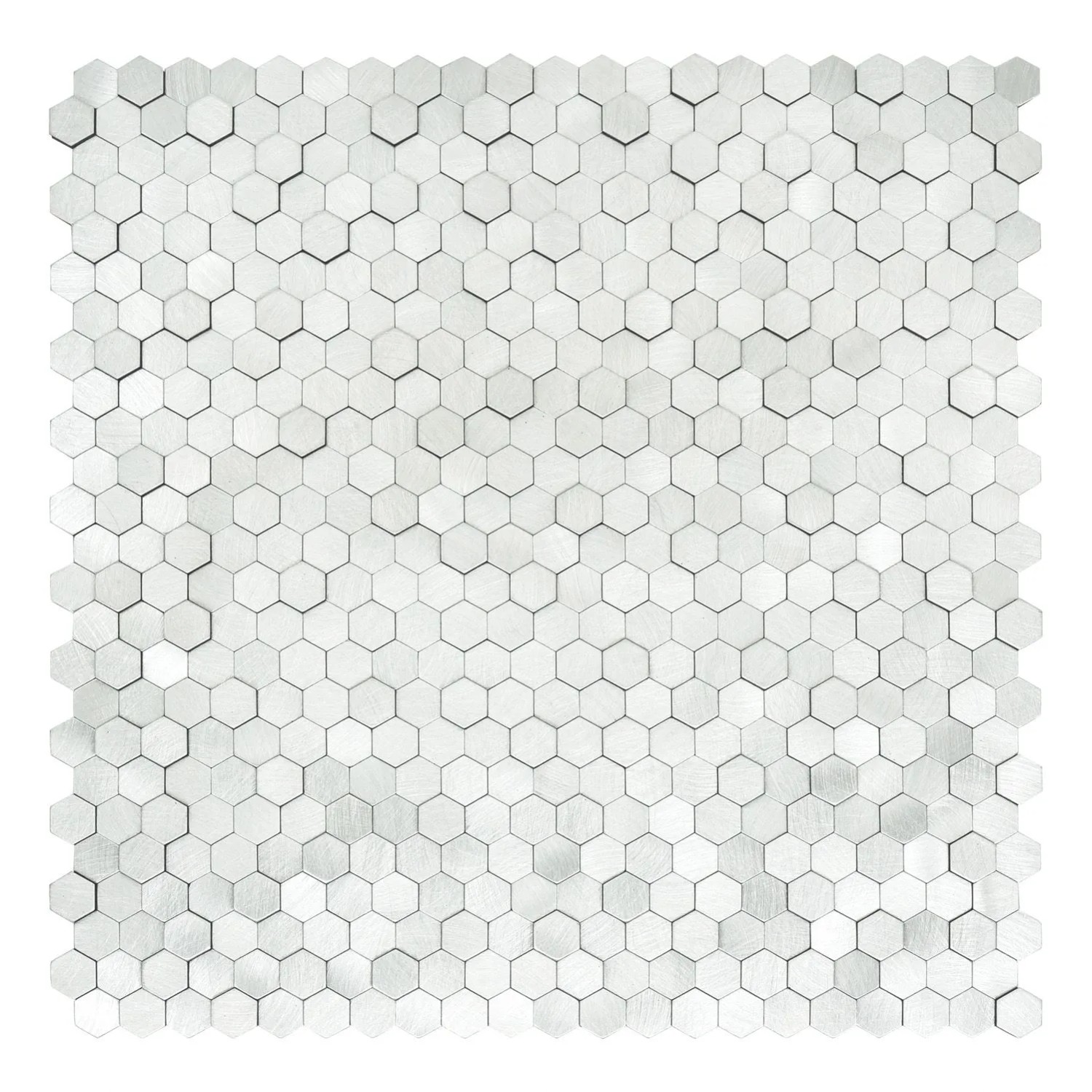 Mozaika ścienna samoprzylepna hexagon 3D Srebrny 29,8x30,7