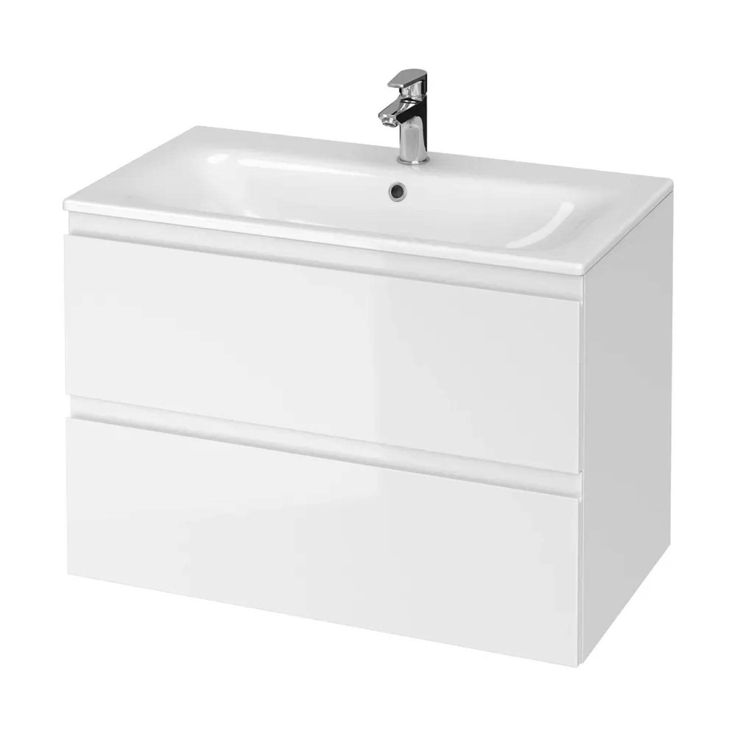 Zestaw Moduo Szafka+Umywalka wpuszczana W Blat 80 Biała 57X80X45
