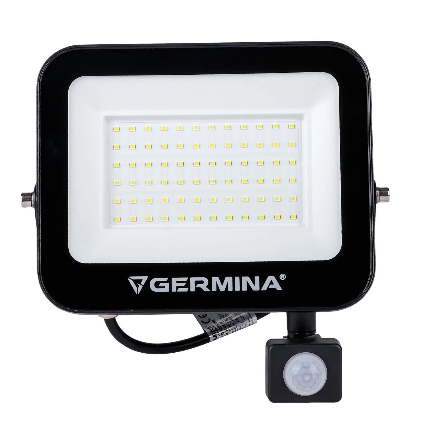 Germina Naświetlacz LED HERA z czujnikiem ruchu 50W 6400K 5000lm IP65 czarny