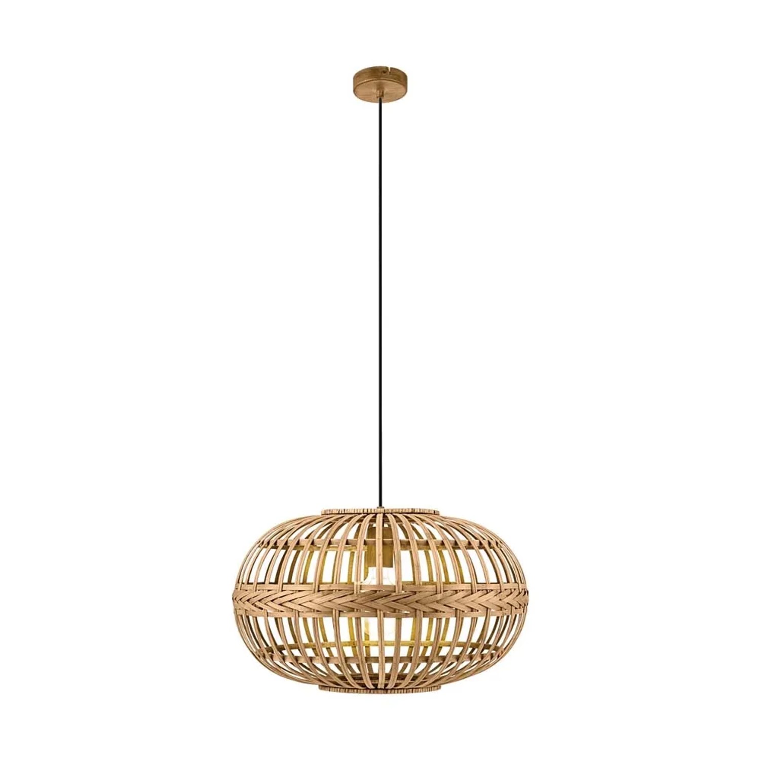 Eglo Lampa wisząca AMSFIELD kula jasnobrązowa 1x60W E27