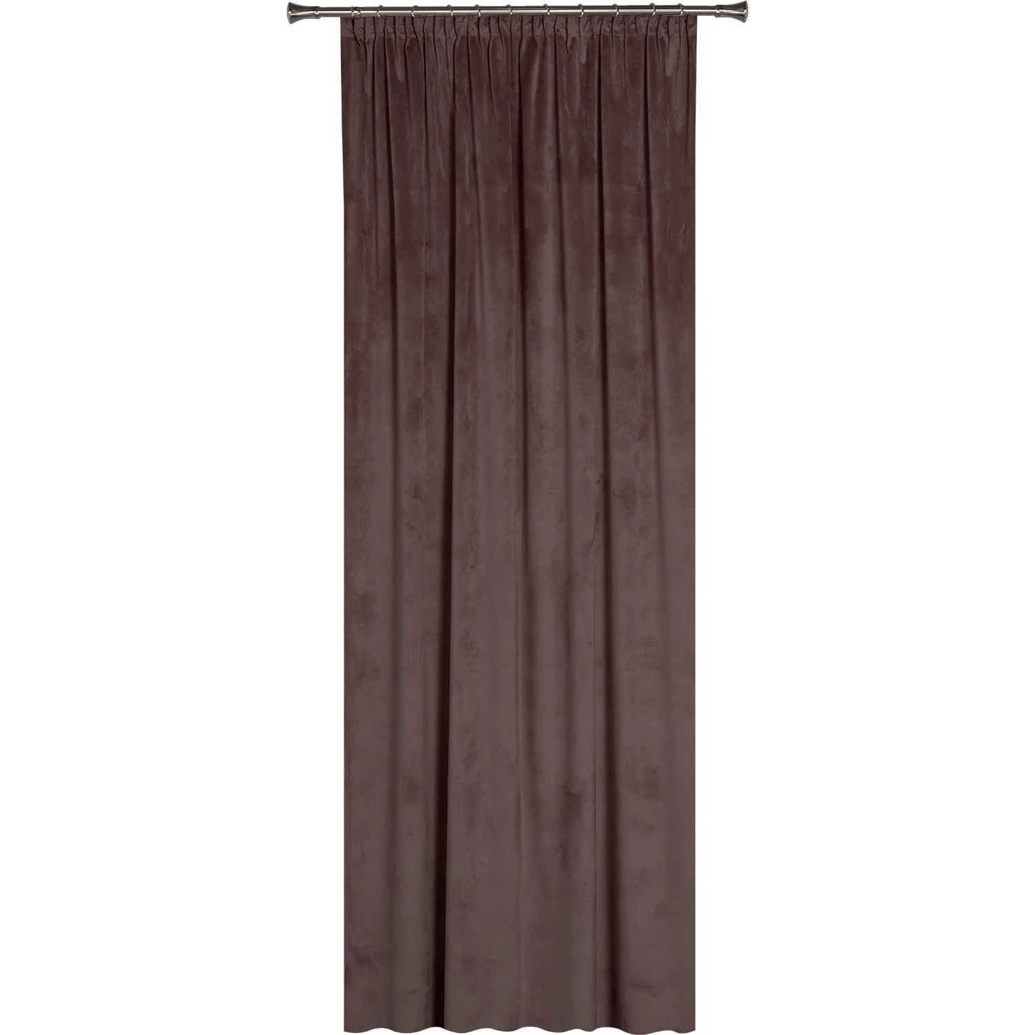 Zasłona VELUTTO na taśmie 140 cm x 260 cm brązowa