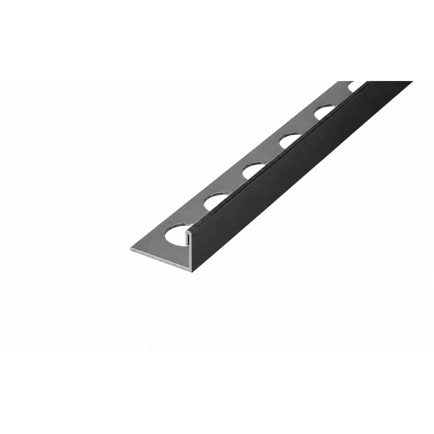 Eviso Listwa wykończeniowa L czarny szczotkowany 12,5 x 2700 mm