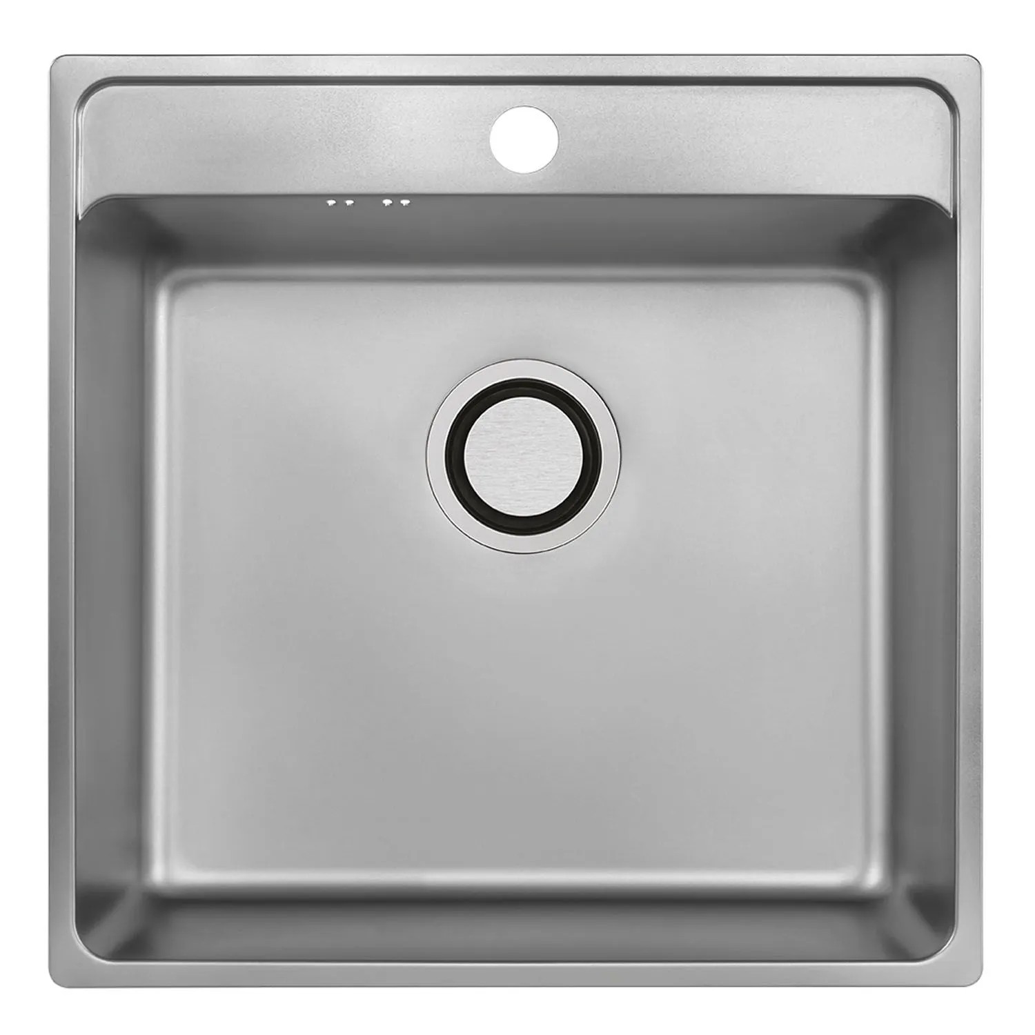 Laveo Zlewozmywak wpuszczany BESOS 1-komorowy inox gładki - 49 x 48 cm