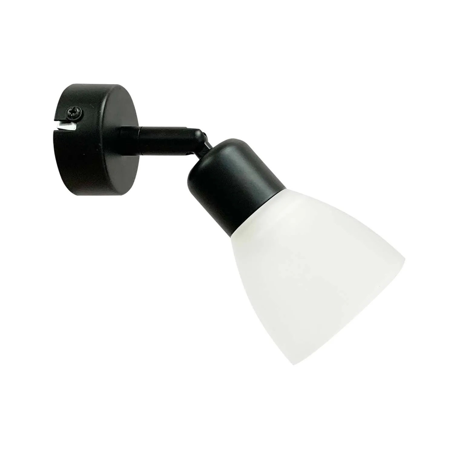 Candellux kinkiet COSTA czarny 1xE14 40W klosz biały