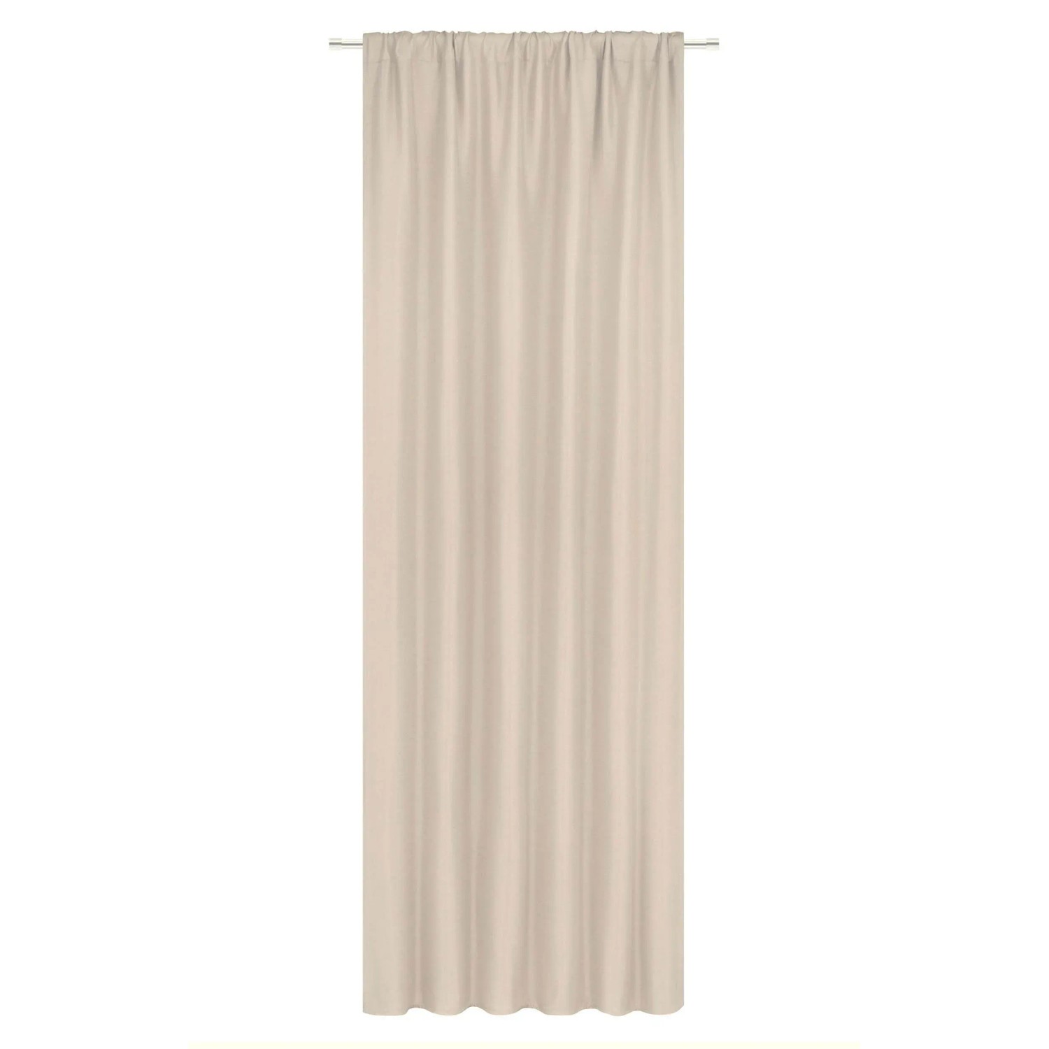 Zasłona FAMOUS na taśmie 135 cm x 270 cm jasnobeżowa