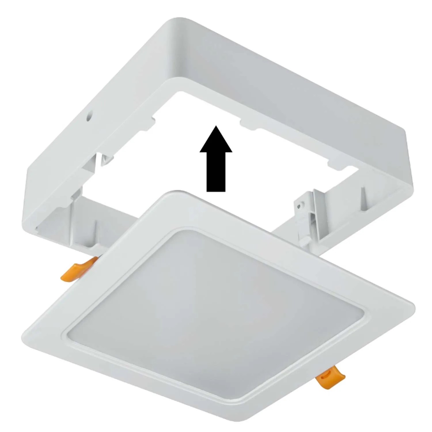 DPM Plafon LED 2w1 18W 3000-4000-6500K 1900lm IP54 17x17 cm biały