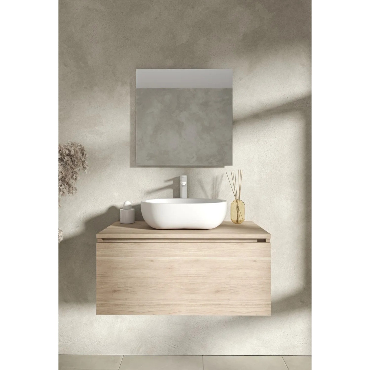 Lustro Form Czarne 60x60cm