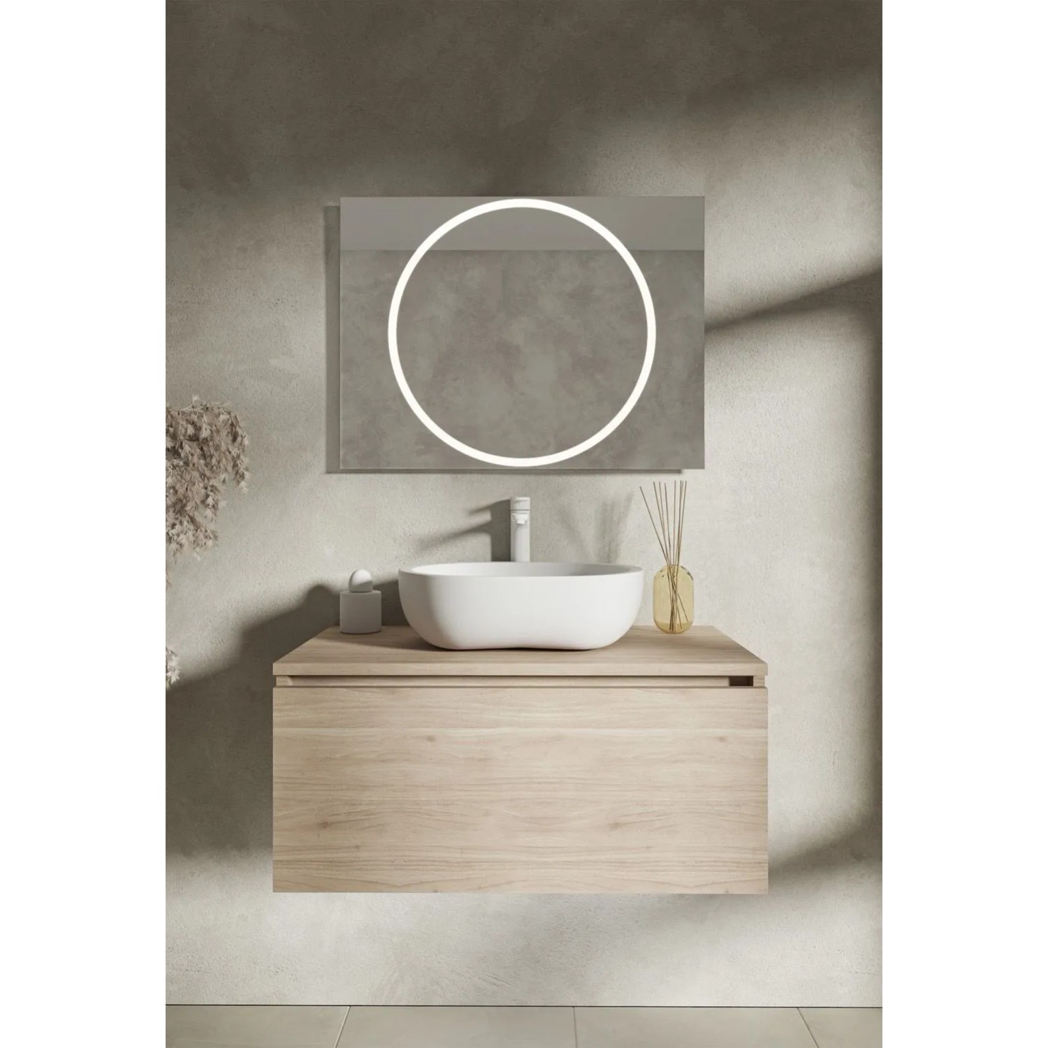 Lustro LED Vic Czarne 80x60cm