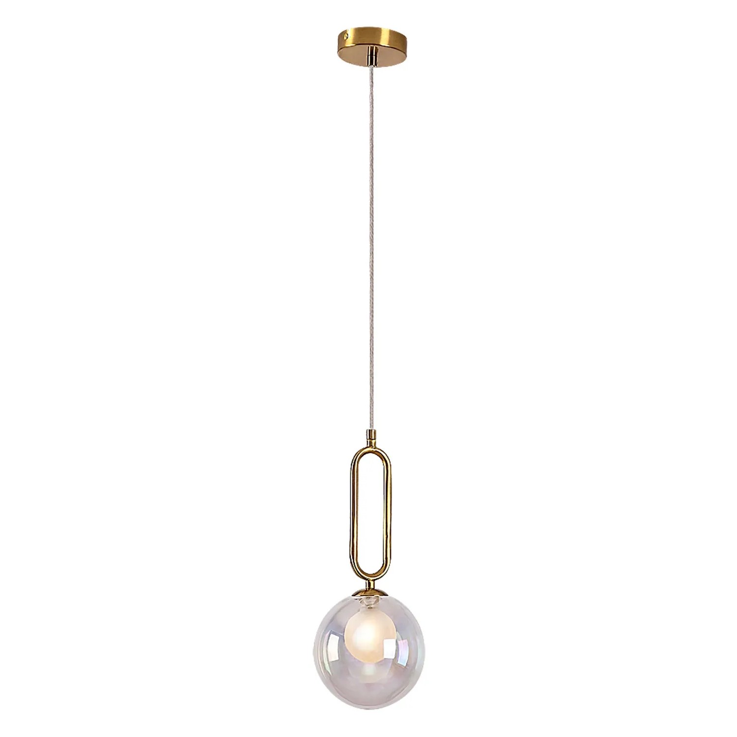 Rabalux Lampa wisząca Rosehip kula 1x25W G9 szampańska