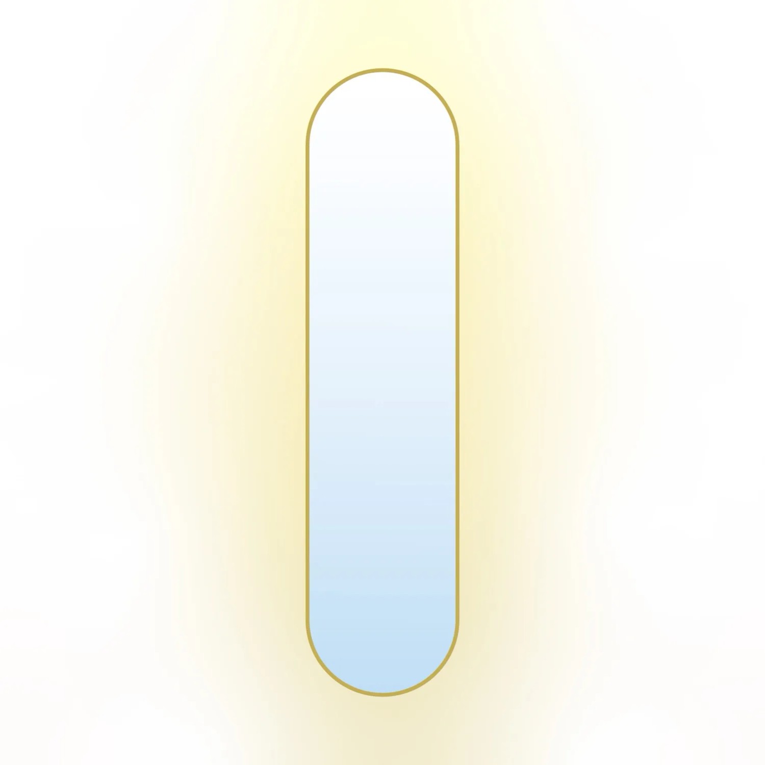 Lustro LED Pastille Złote Zimne 140x60