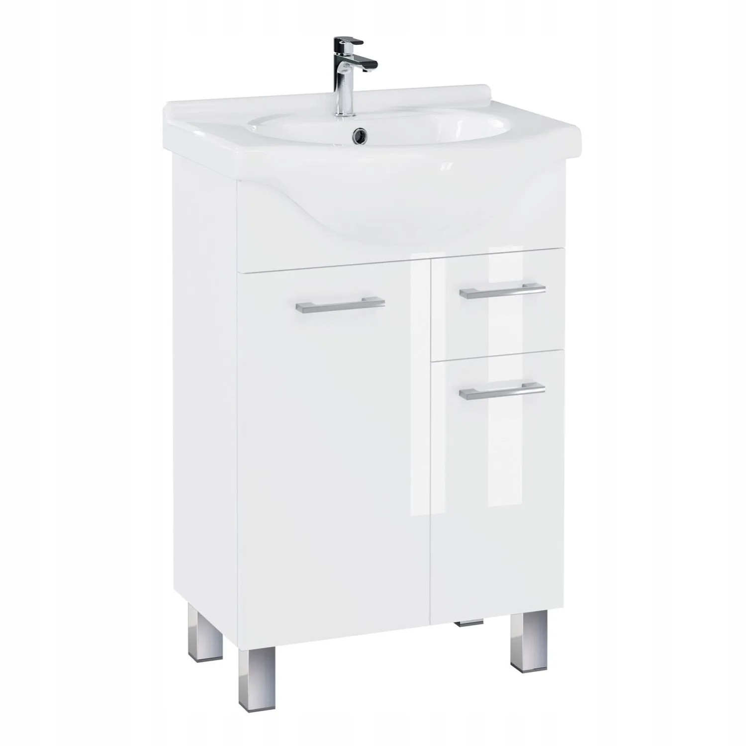 Astor Zestaw Aspen szafka i umywalka biała 56x88x43 cm