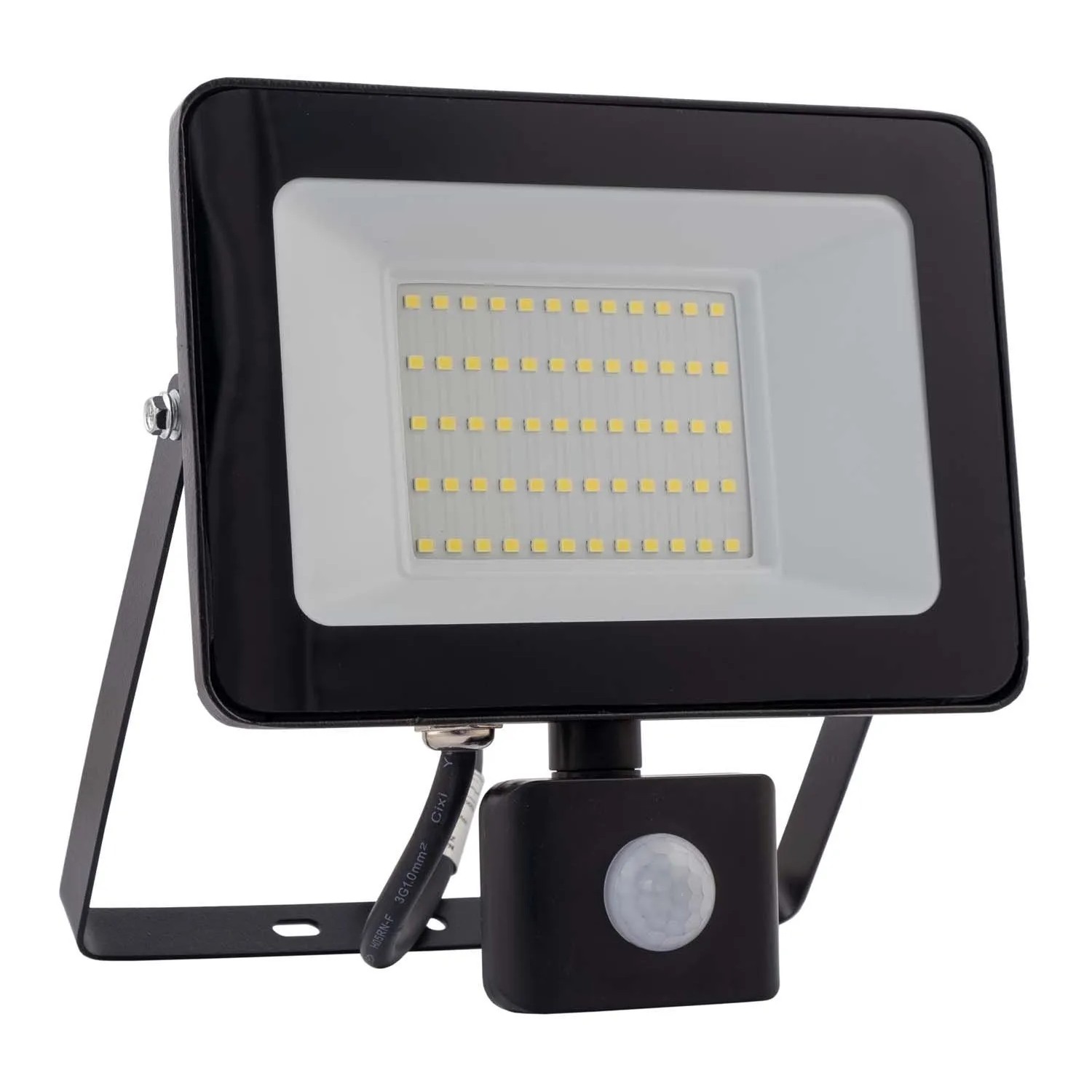 Germina Naświetlacz LED CRUX z sensorem 50W 6000K 4500lm IP65 czarny