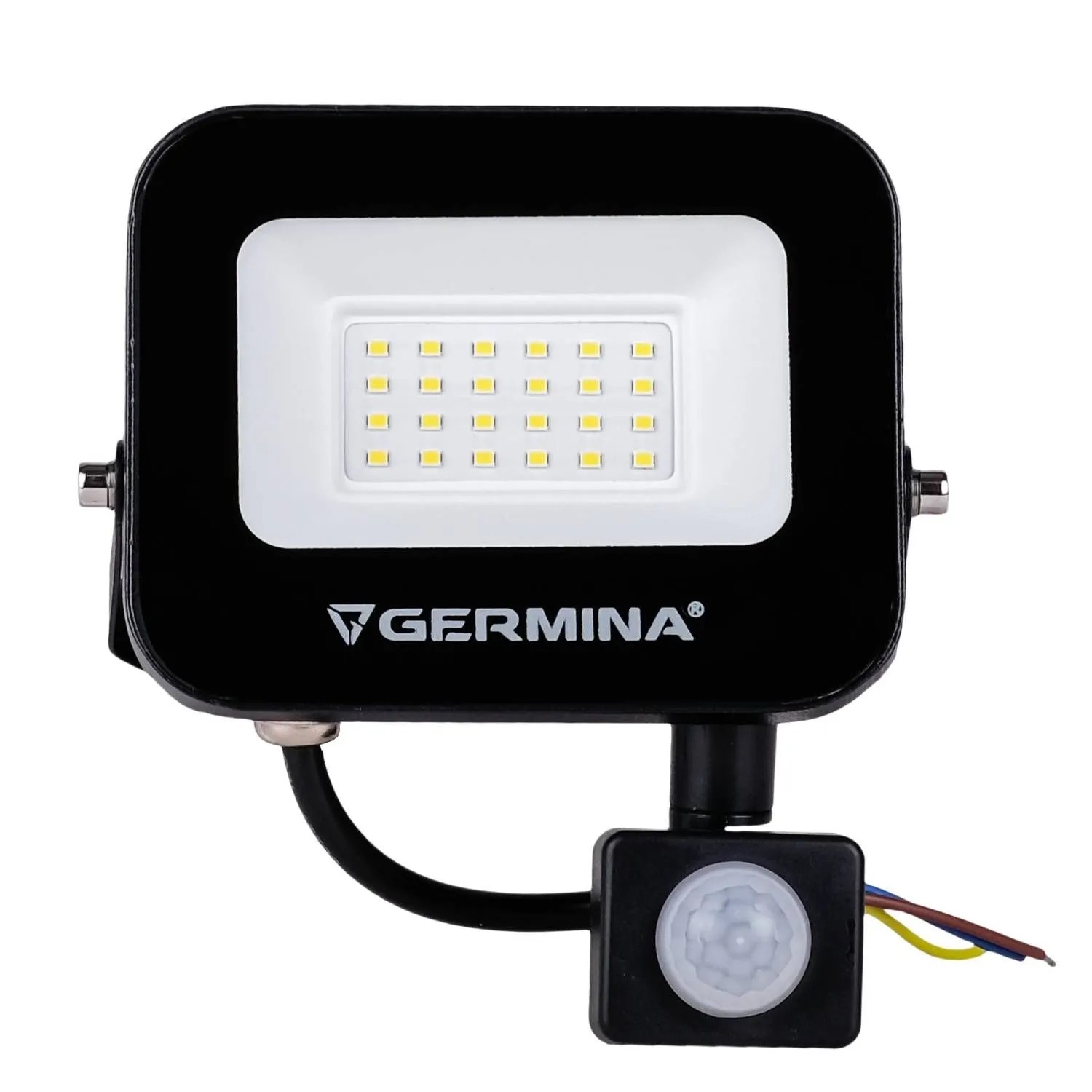 Germina Naświetlacz LED HERA z czujnikiem ruchu 20W 6400K 2000lm IP65 czarny