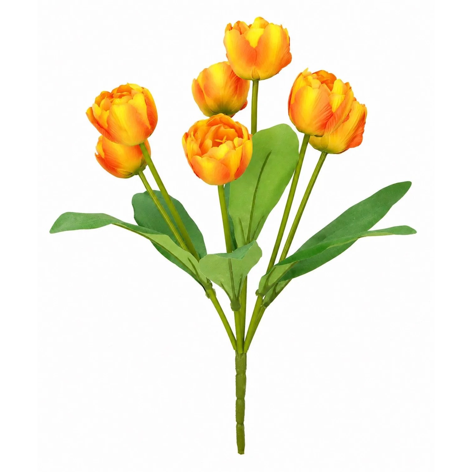 Sztuczne bukiet tulipan pomarańczowy - 41 cm