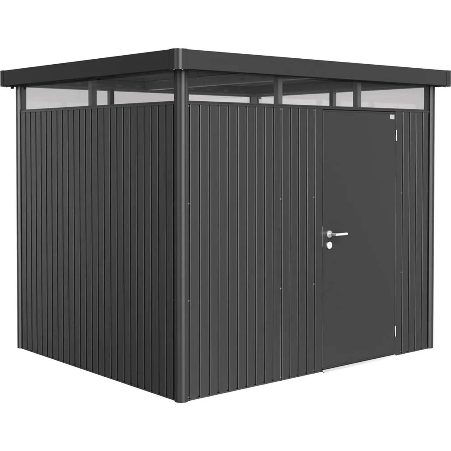 Biohort Domek ogrodowy HighLine H3 ciemnoszary drzwi pojedyncze - 275 x 235 cm