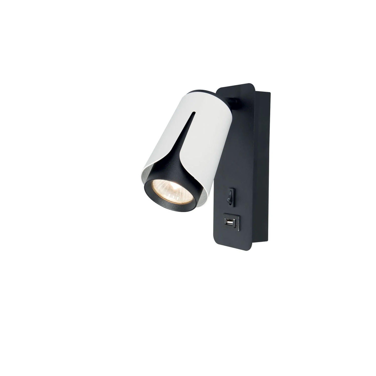 DPM Kinkiet do czytania 1xGU10 USB max. 35W czarno-złoty