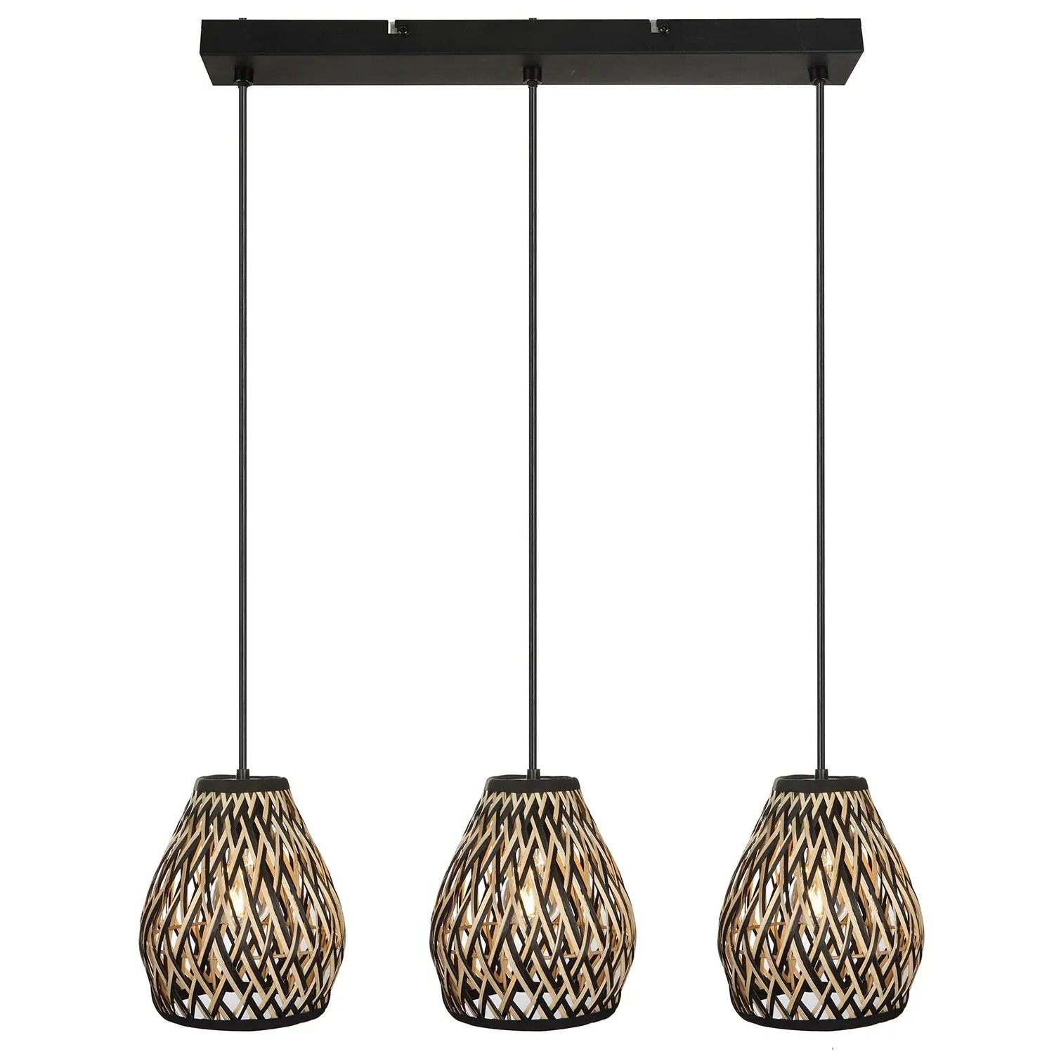 Reality Lampa wisząca Carmina 3x40W E27 bambus