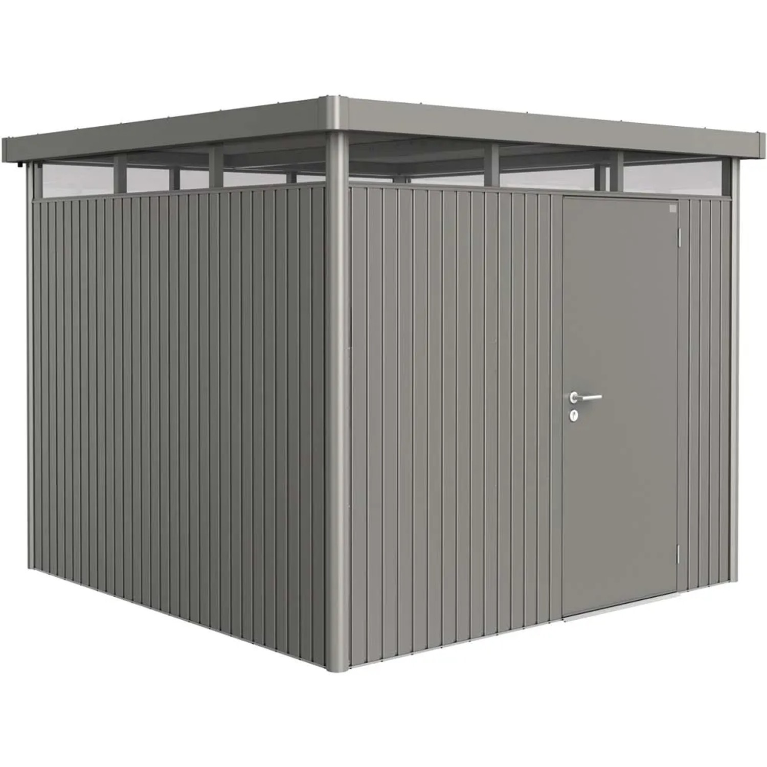 Biohort Domek ogrodowy HighLine H4 szary kwarc drzwi pojedyncze - 275 x 275 cm