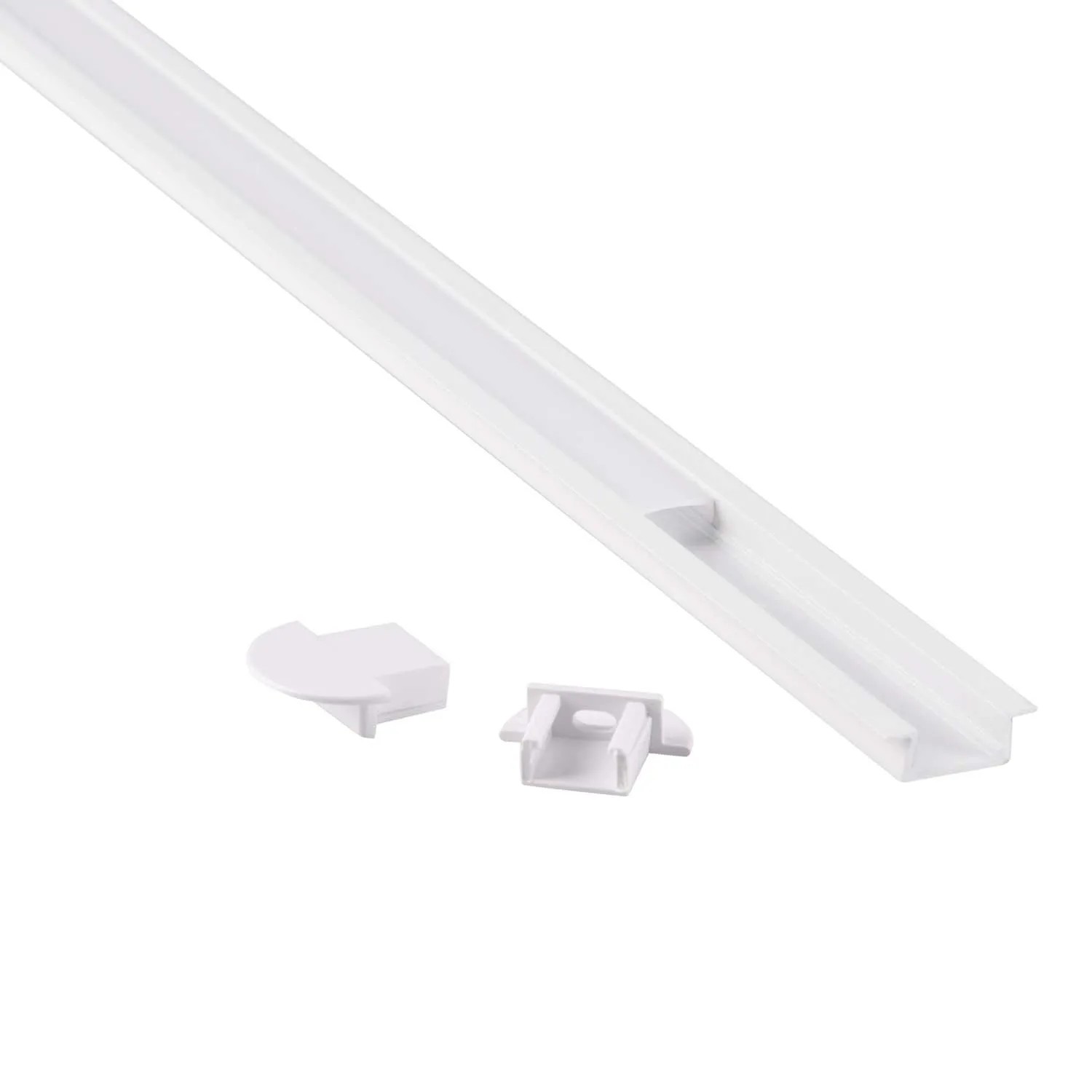 Polux Profil aluminiowy podtynkowy biały 2 m