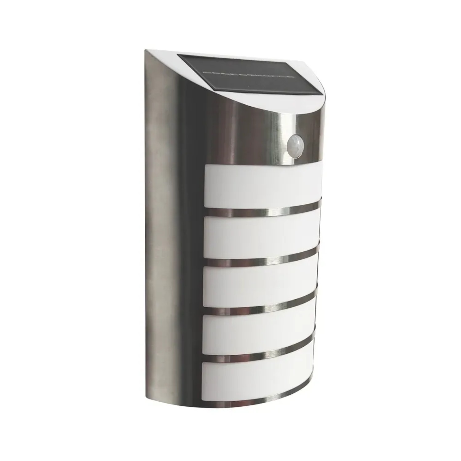 Polux Kinkiet solarny LED Saffo 6000K z czuj. ruchu 16 cm x 28 cm chrom