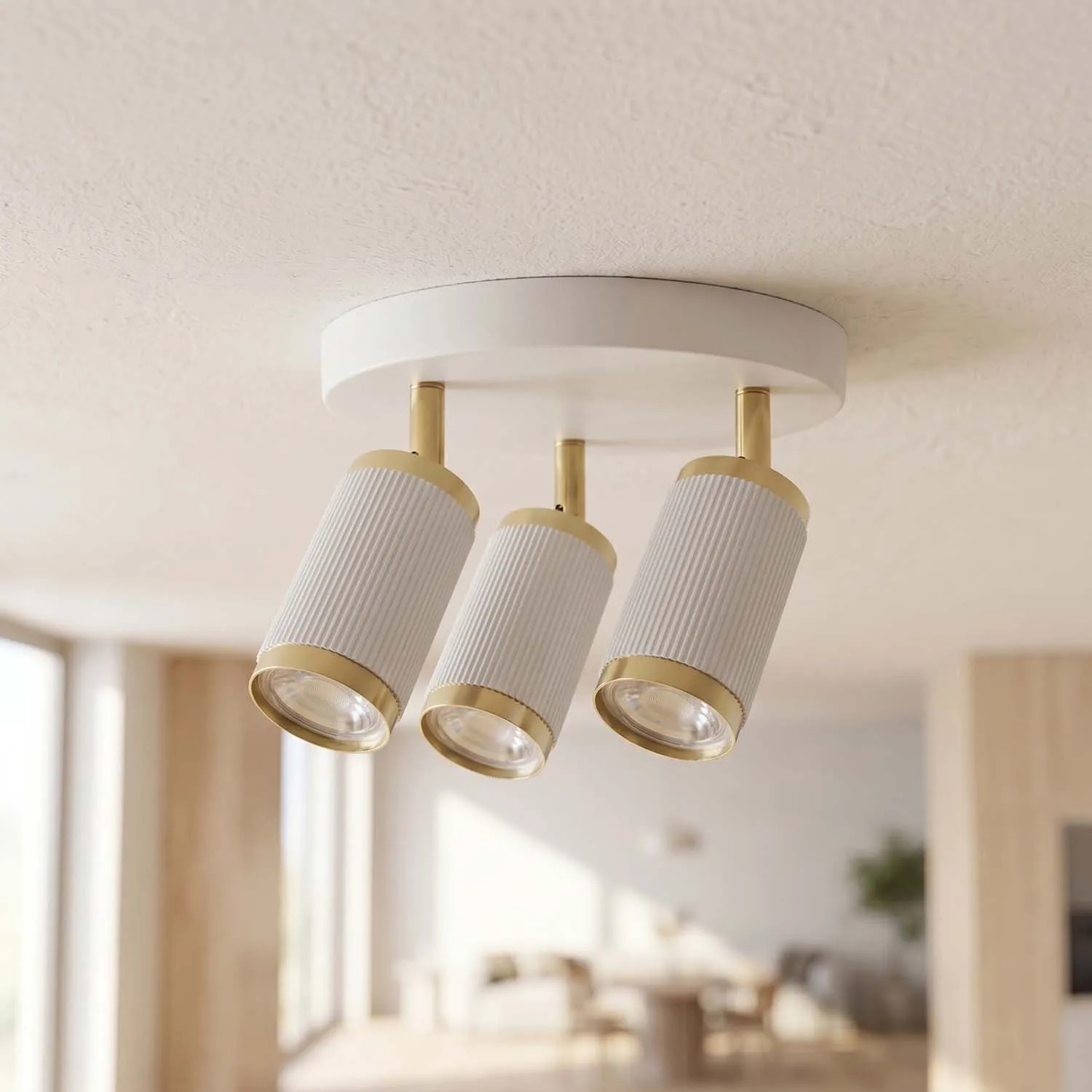 Goldlux Lampa sufitowa ALESSIA 3xGU10 10W biało-złota