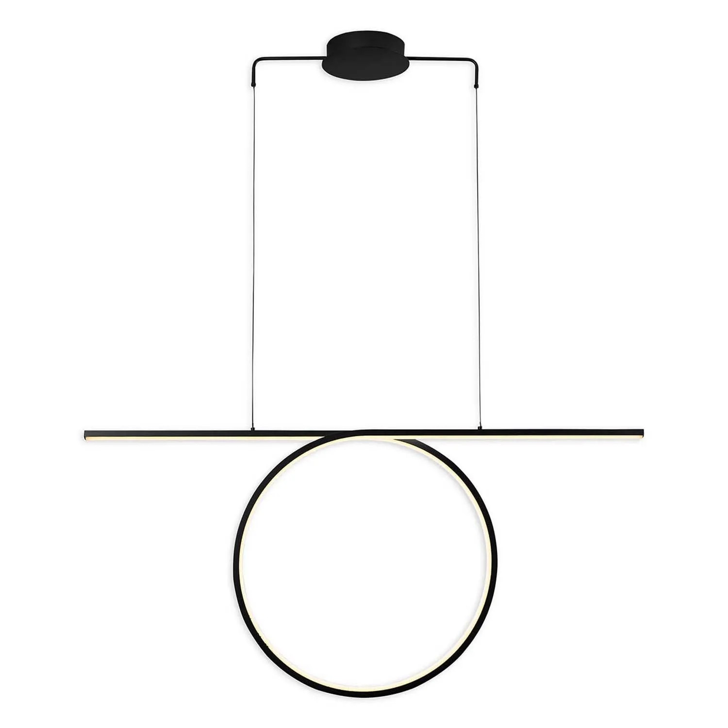 Goldlux Lampa wisząca LED ODETTA 42W 4000K 5250lm 105 cm czarna