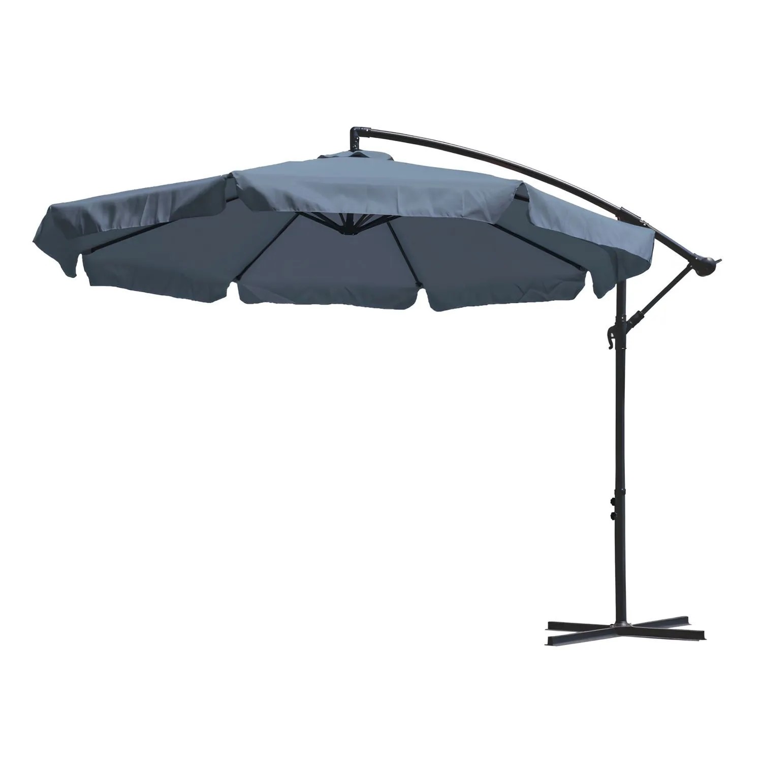 Parasol ogrodowy CZAPLA 2 grafitowy - śr. 300 cm