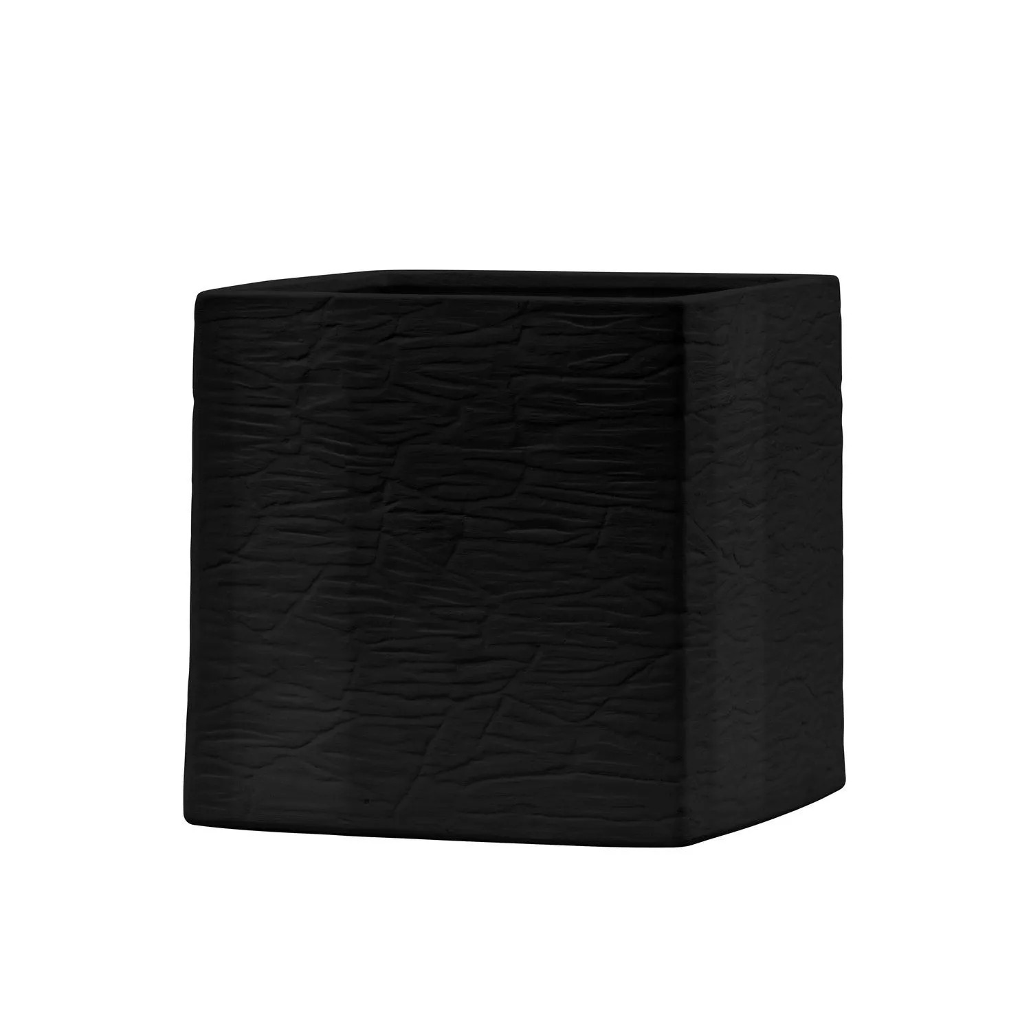 Wazon Kwadrat Skała czarny wys. 24 cm