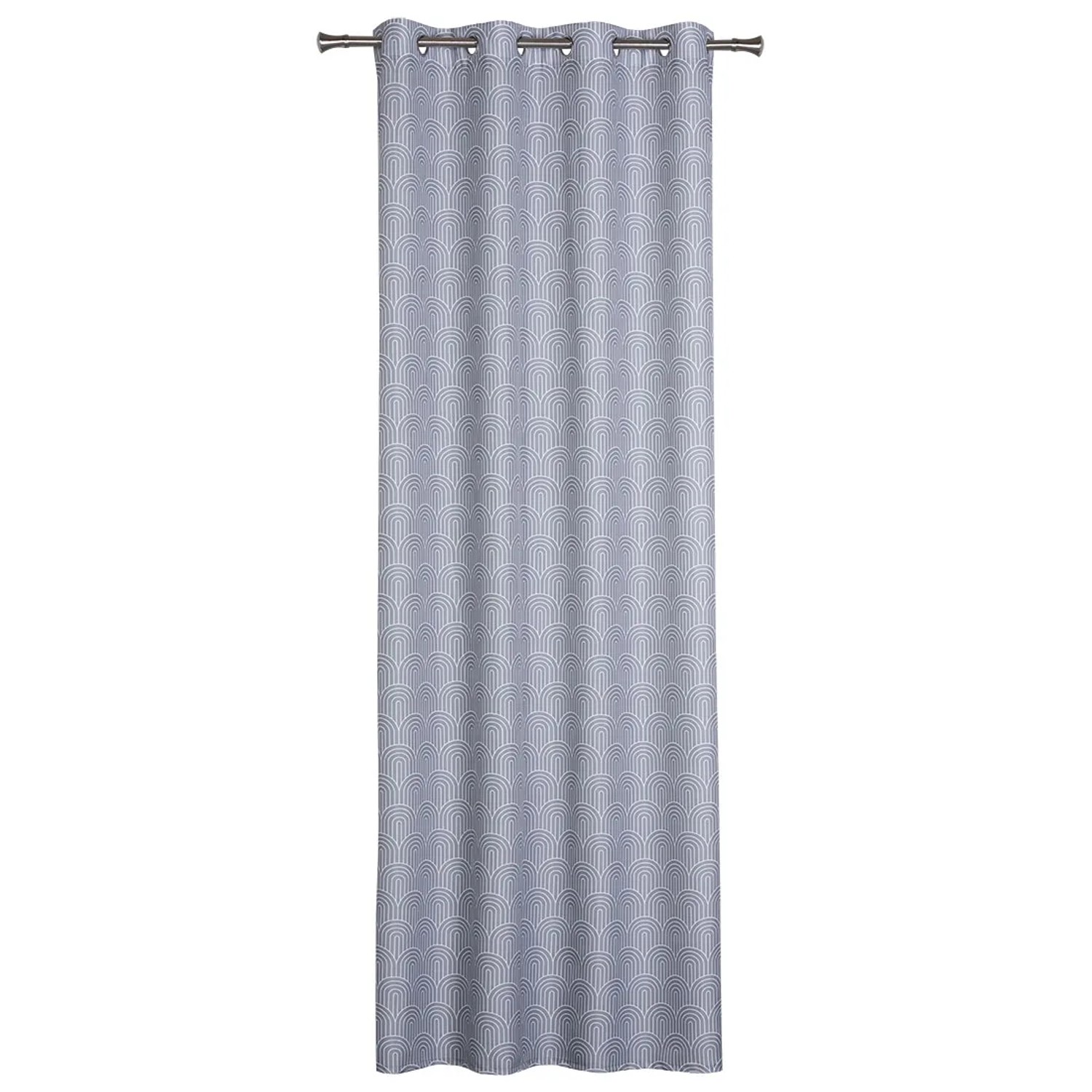 Zasłona PULA na przelotkach 140 cm x 260 cm szara