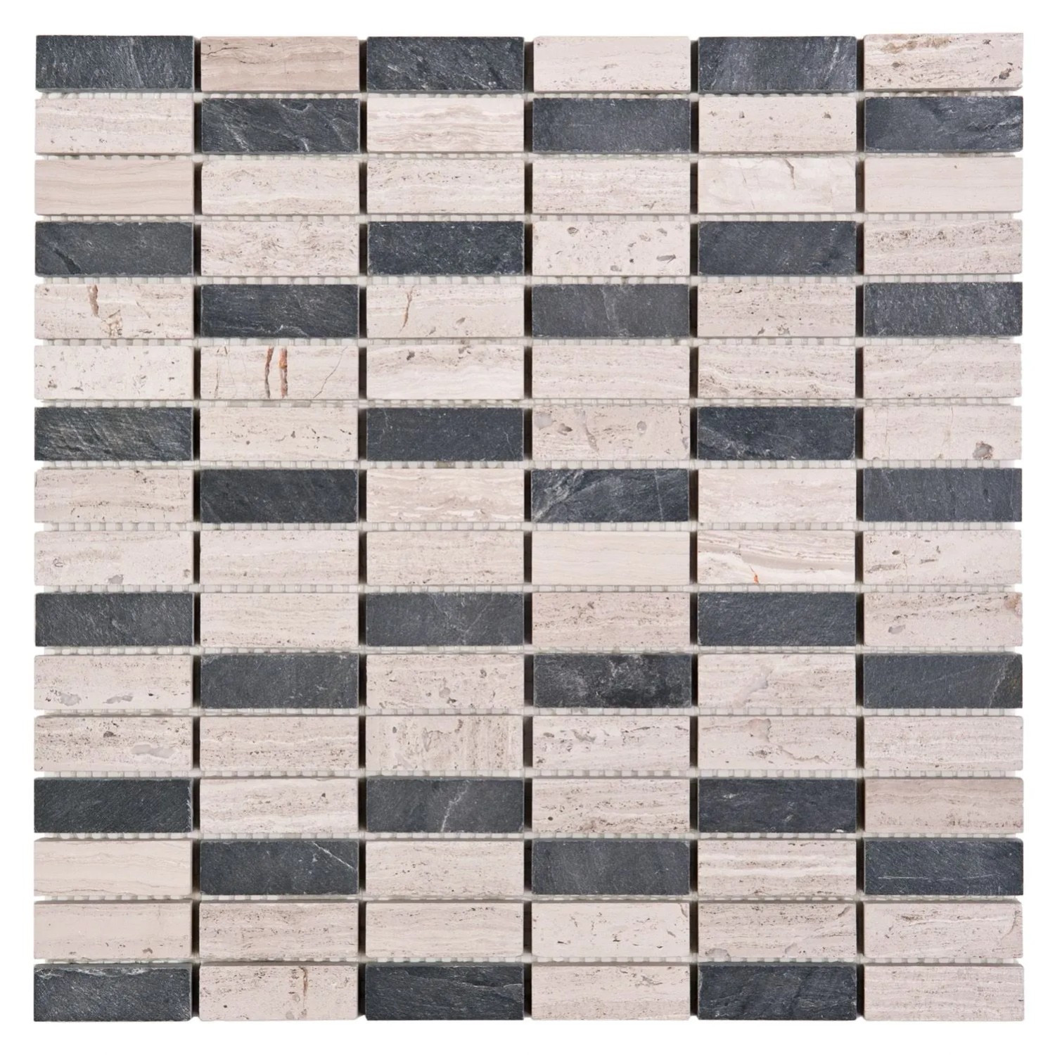 Mozaika Woodstone grey block mix 30,5 x 30,5 cm