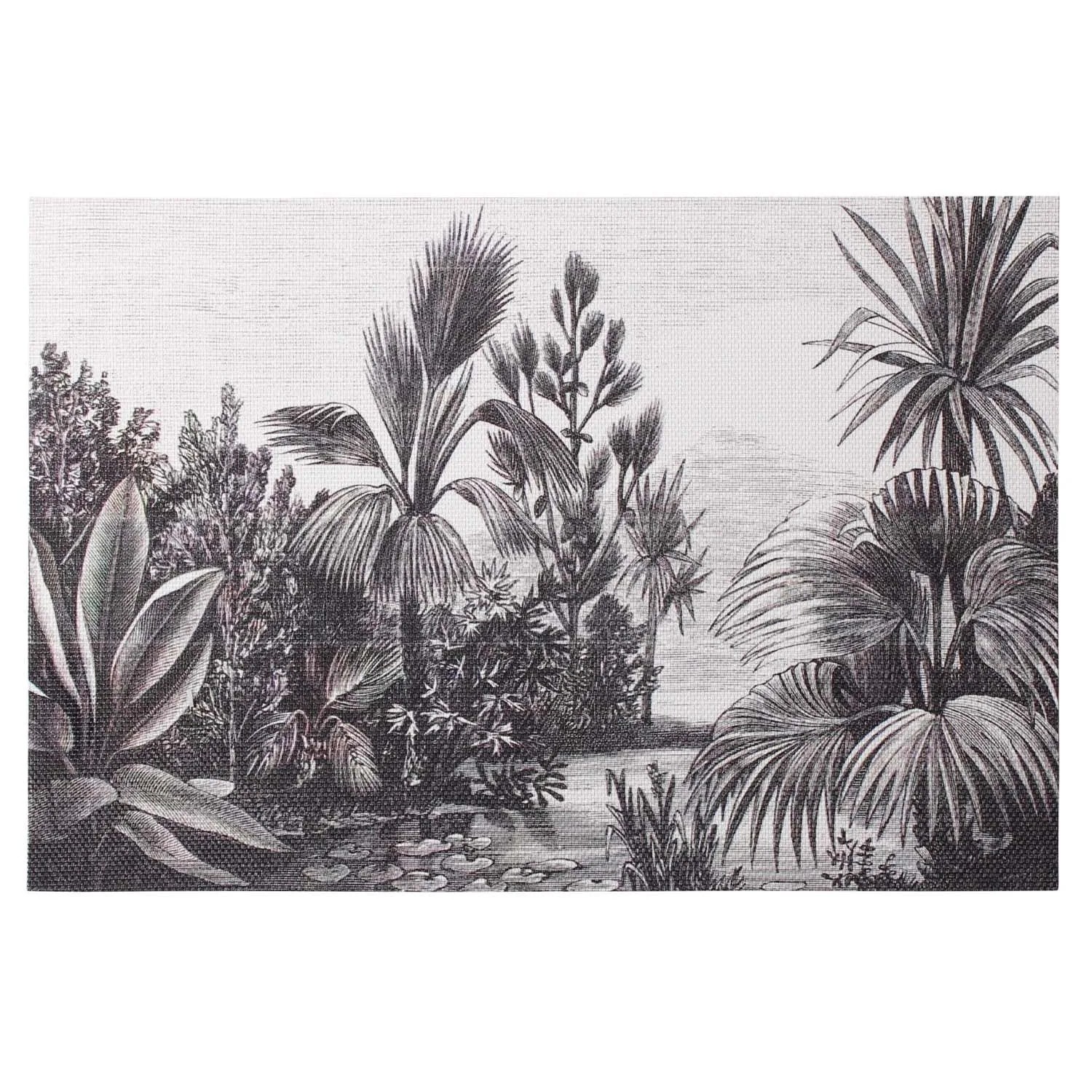 Splendid Podkładka ELCHE czarna roślinność 45 x 30 cm