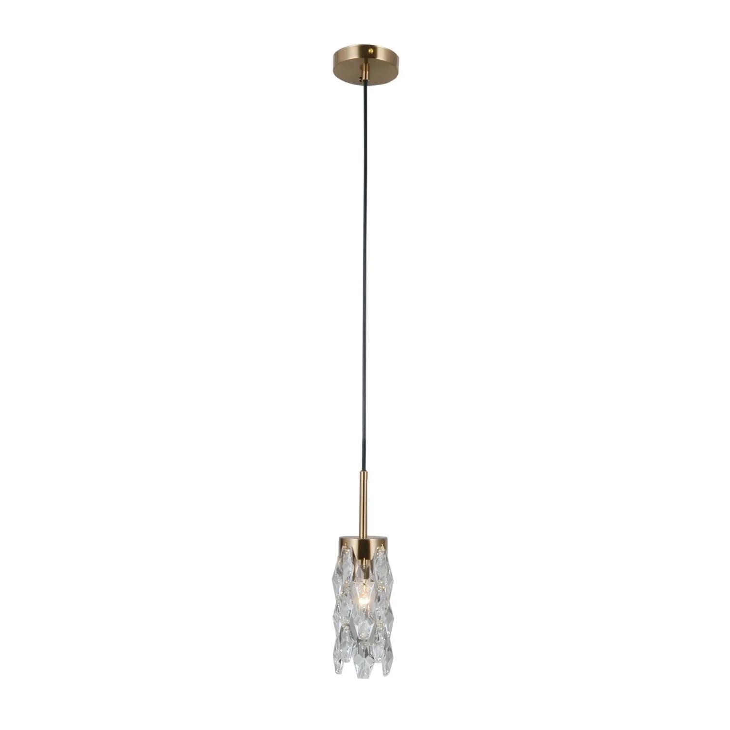Italux Lampa wisząca ZORTA 1xE14 40W mosiądz
