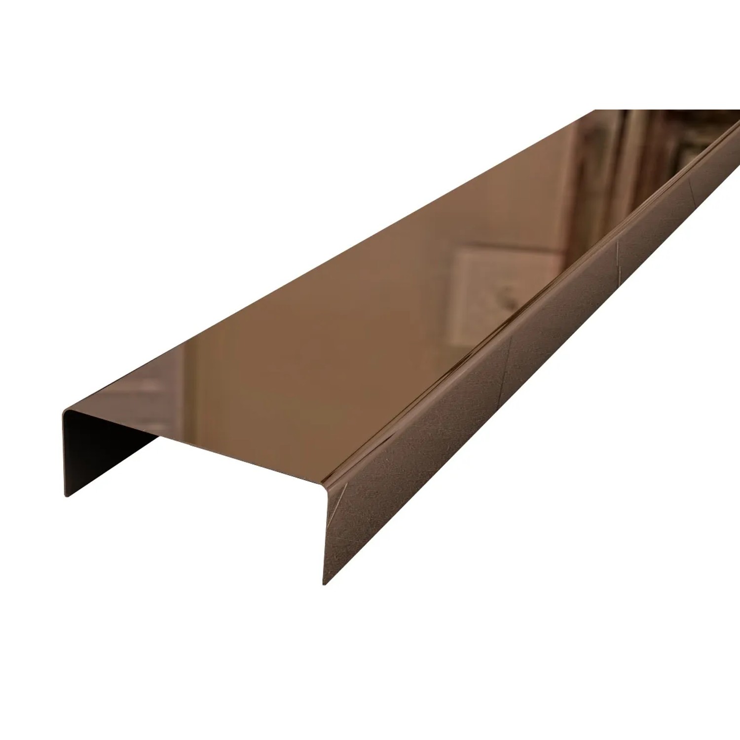 Listwa ze stali nierdzewnej Bronze 1 cm x 0,6 cm x 270 cm