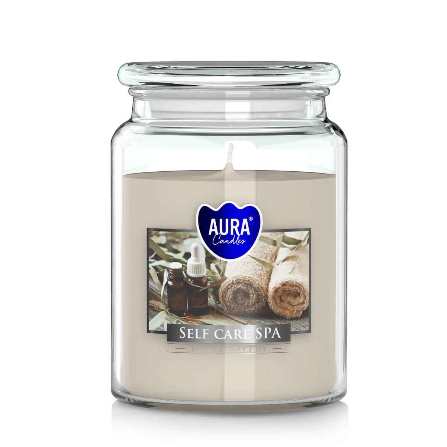 Świeca zapachowa w dużym słoiku spa 500g