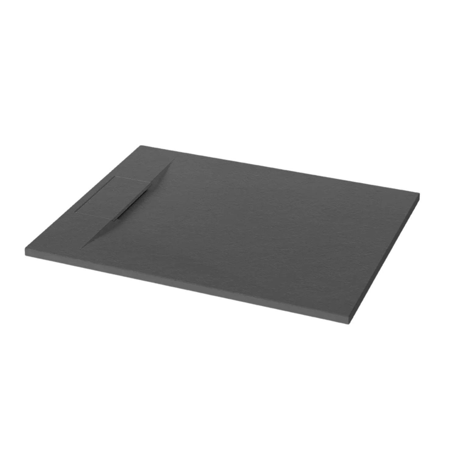 Invena Brodzik Alvero struktura kamienia czarny 110x90x2,6 cm