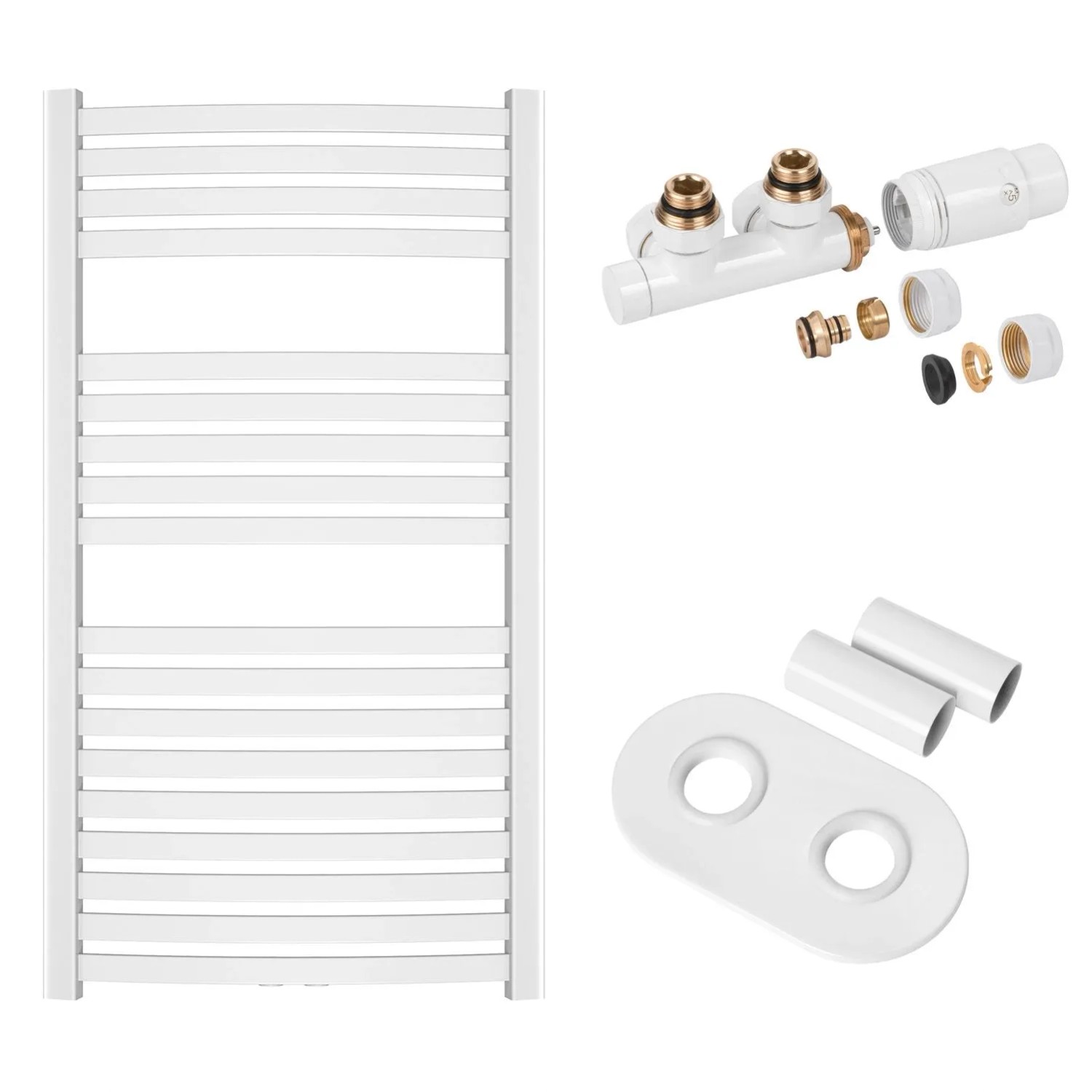 Invena Grzejnik biały + duoplex z maskownicą 54 x 100 cm