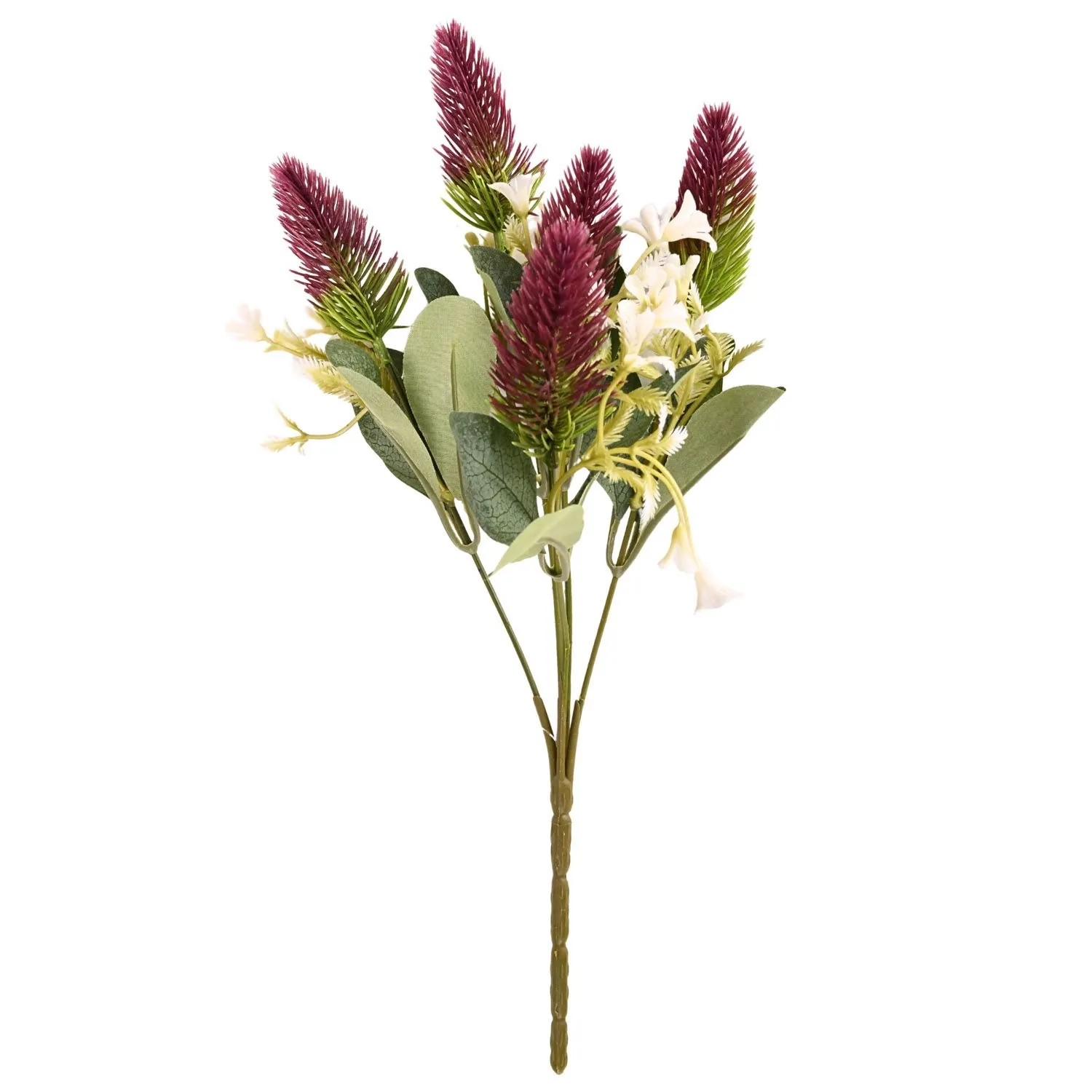 Bukiet dekoracyjny burgundowy - 33 cm