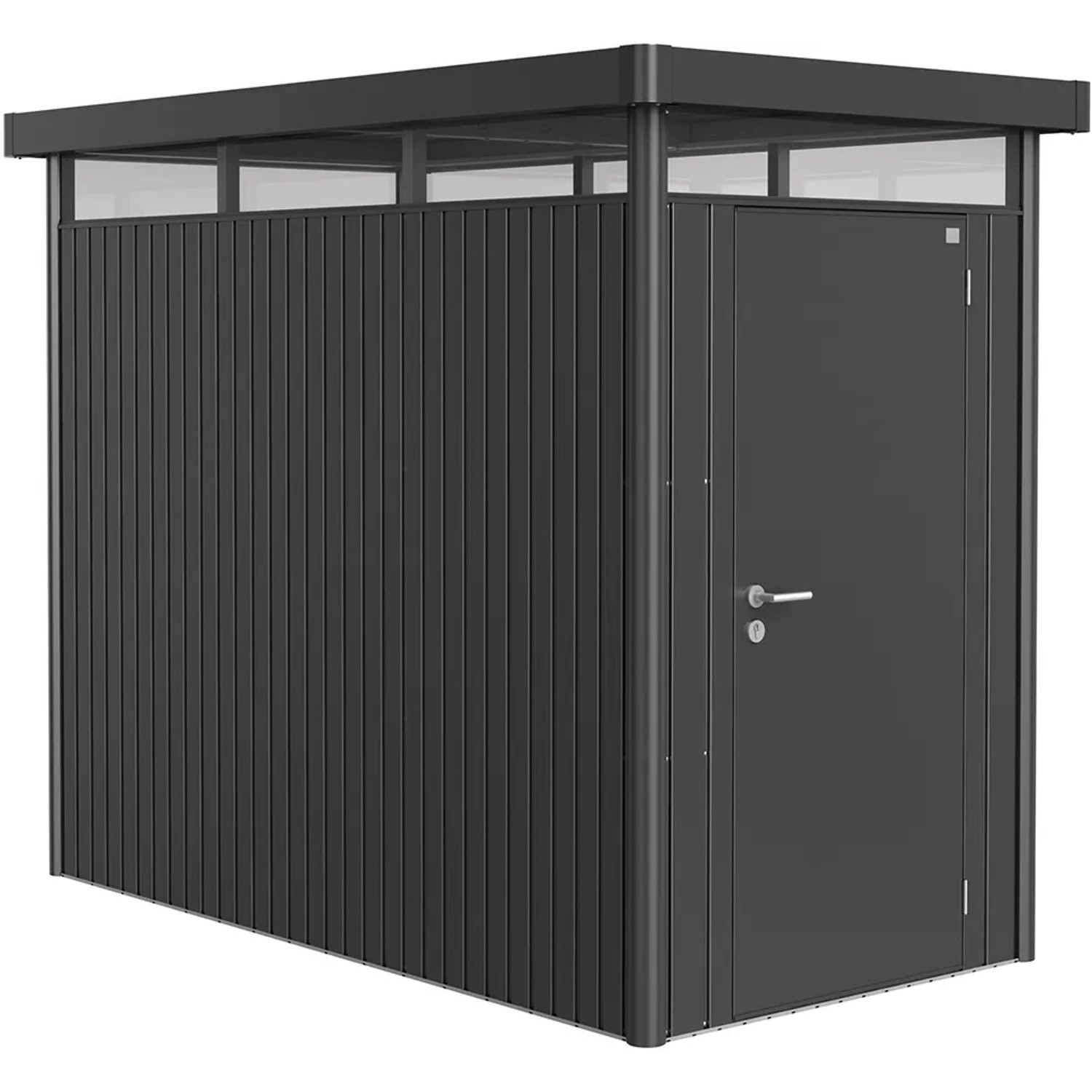 Biohort Metalowy domek ogr. HighLine, ciemnoszary, metalik, 3,3m2, drzwi stan.
