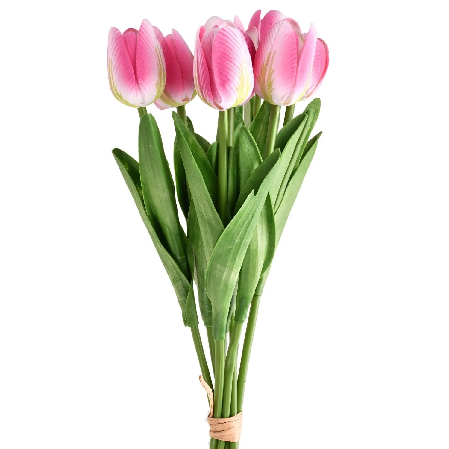 Sztuczne bukiet tulipan ciemny róż - 34 cm