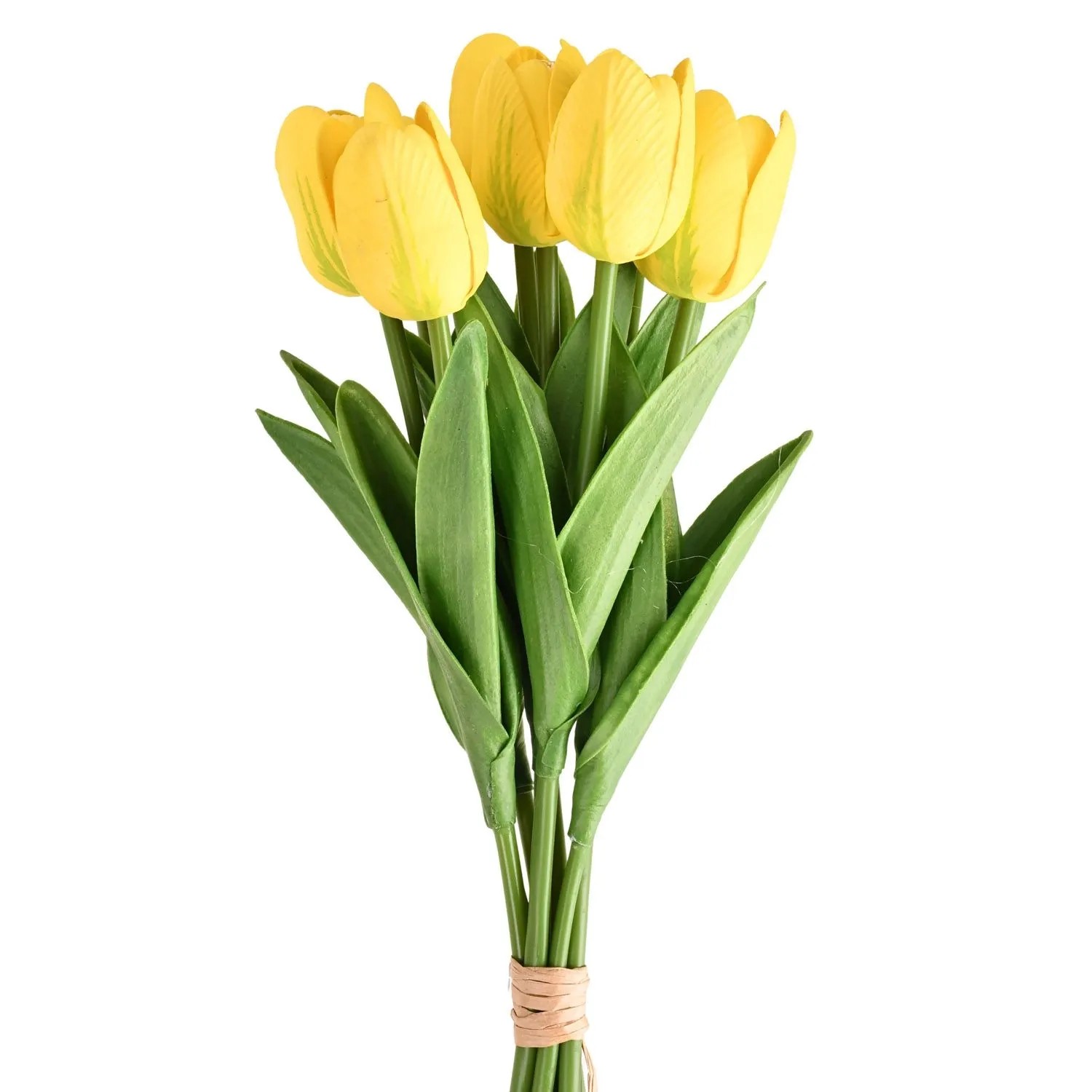 Sztuczne bukiet tulipan żółty - 34 cm