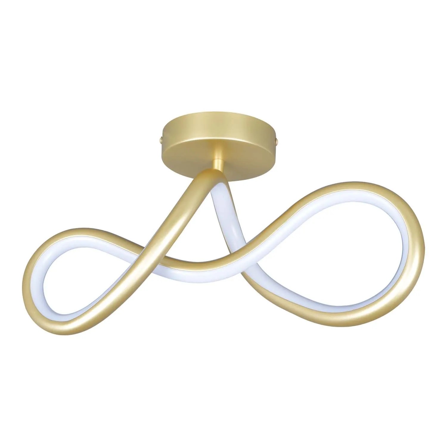 Goldlux Lampa sufitowa LED WAVE 11W 3000K 1500lm szer. 40 cm złota