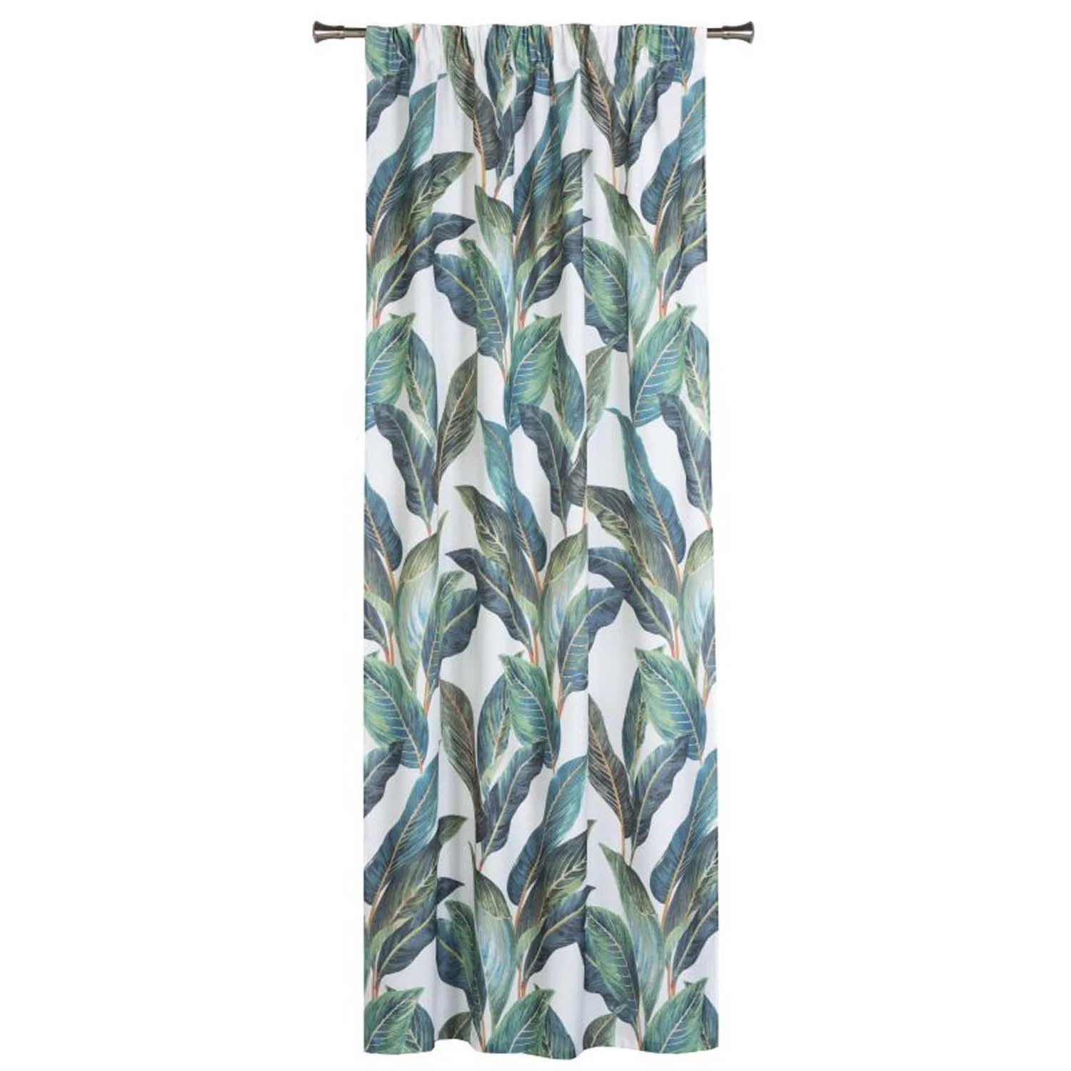 Zasłona MOKU na taśmie 140 x 260 cm biało-zielona