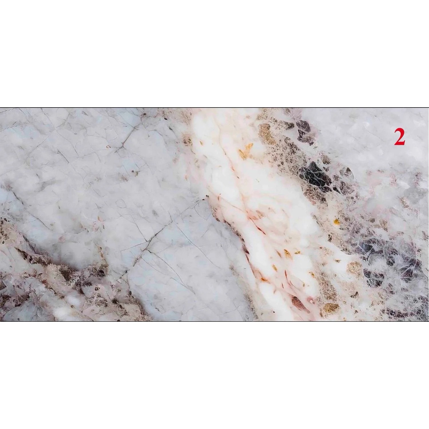 Panel szklany Marble mirror silver 2 elemnety 60 x 120 cm