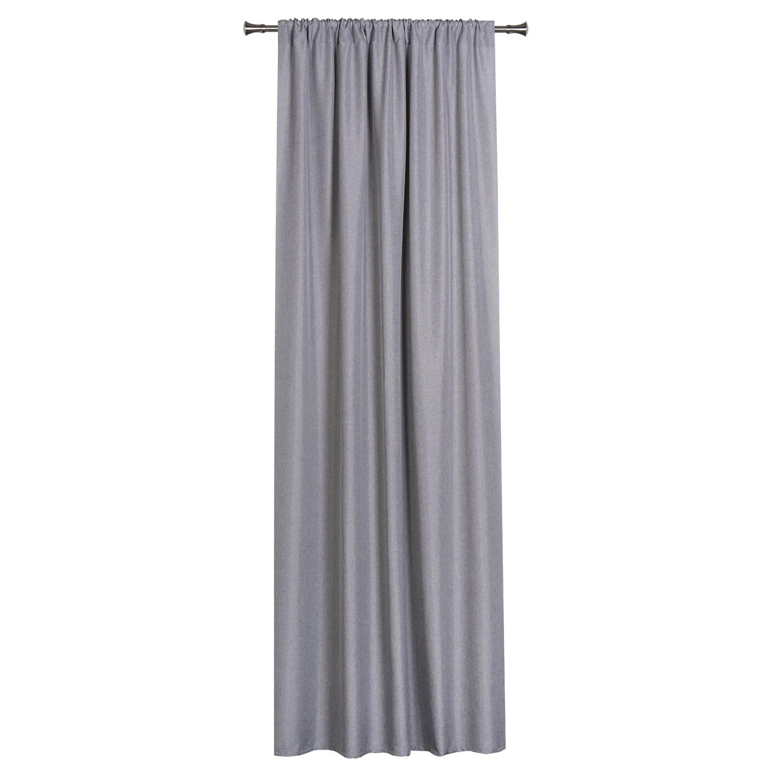 Zasłona DERBY taśma/tunel 140 cm x 260 cm szara
