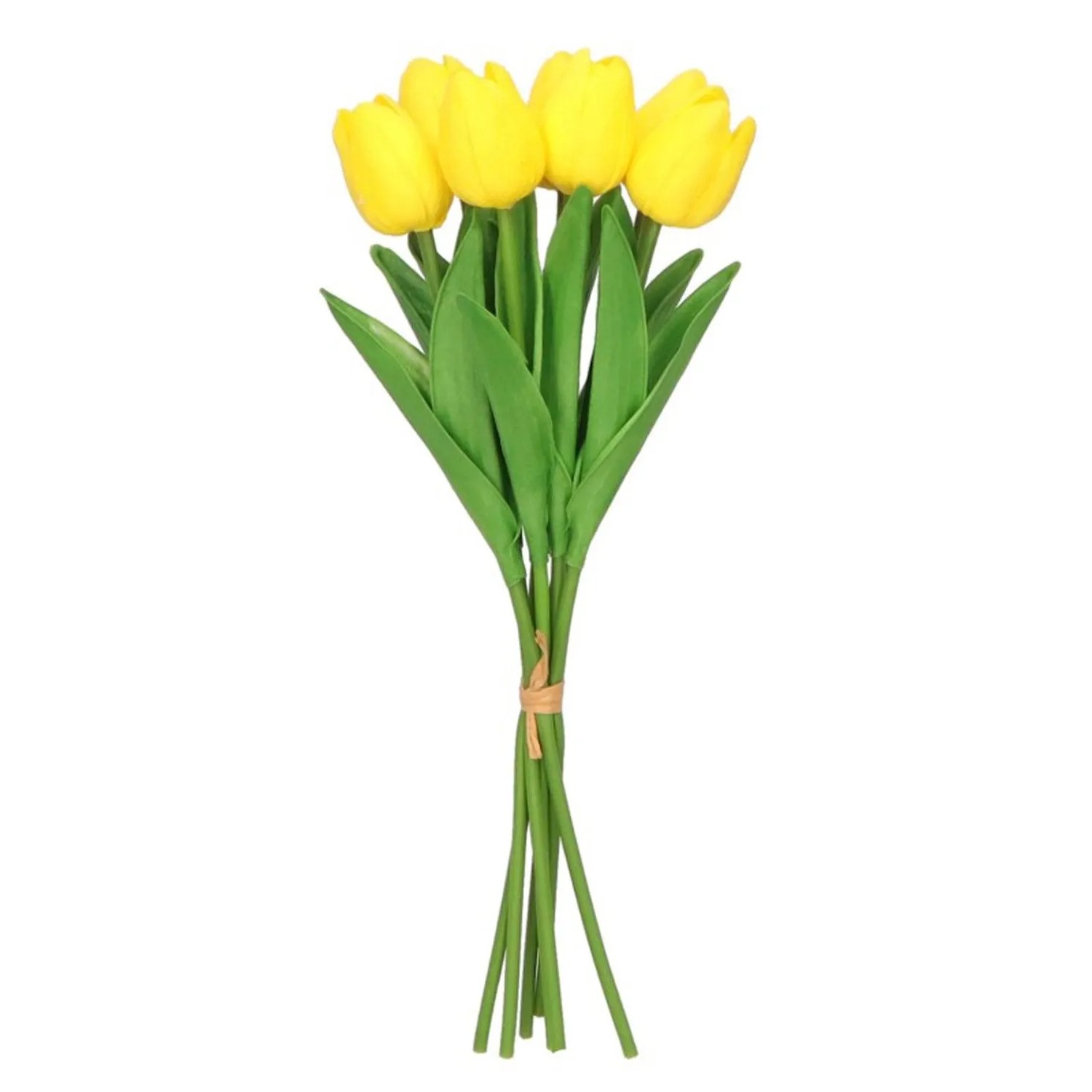 Sztuczne bukiet tulipan żółty - 35 cm