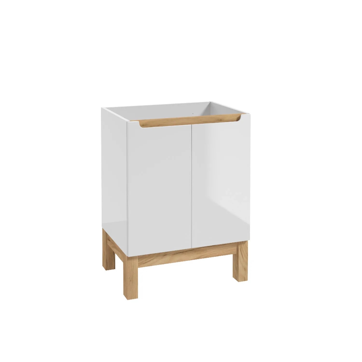 Defra Szafka stojąca Space 60 cm biała / dąb